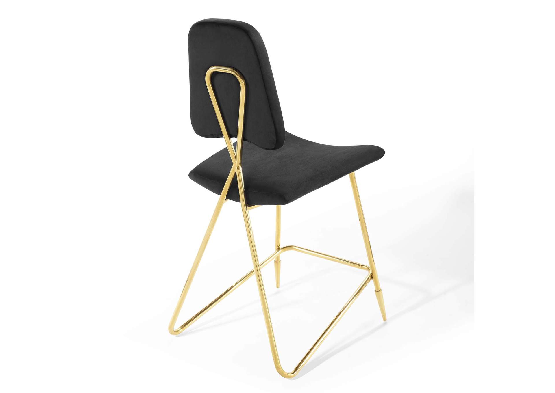 Black Ponder Performance Velvet Counter Stool,Modway