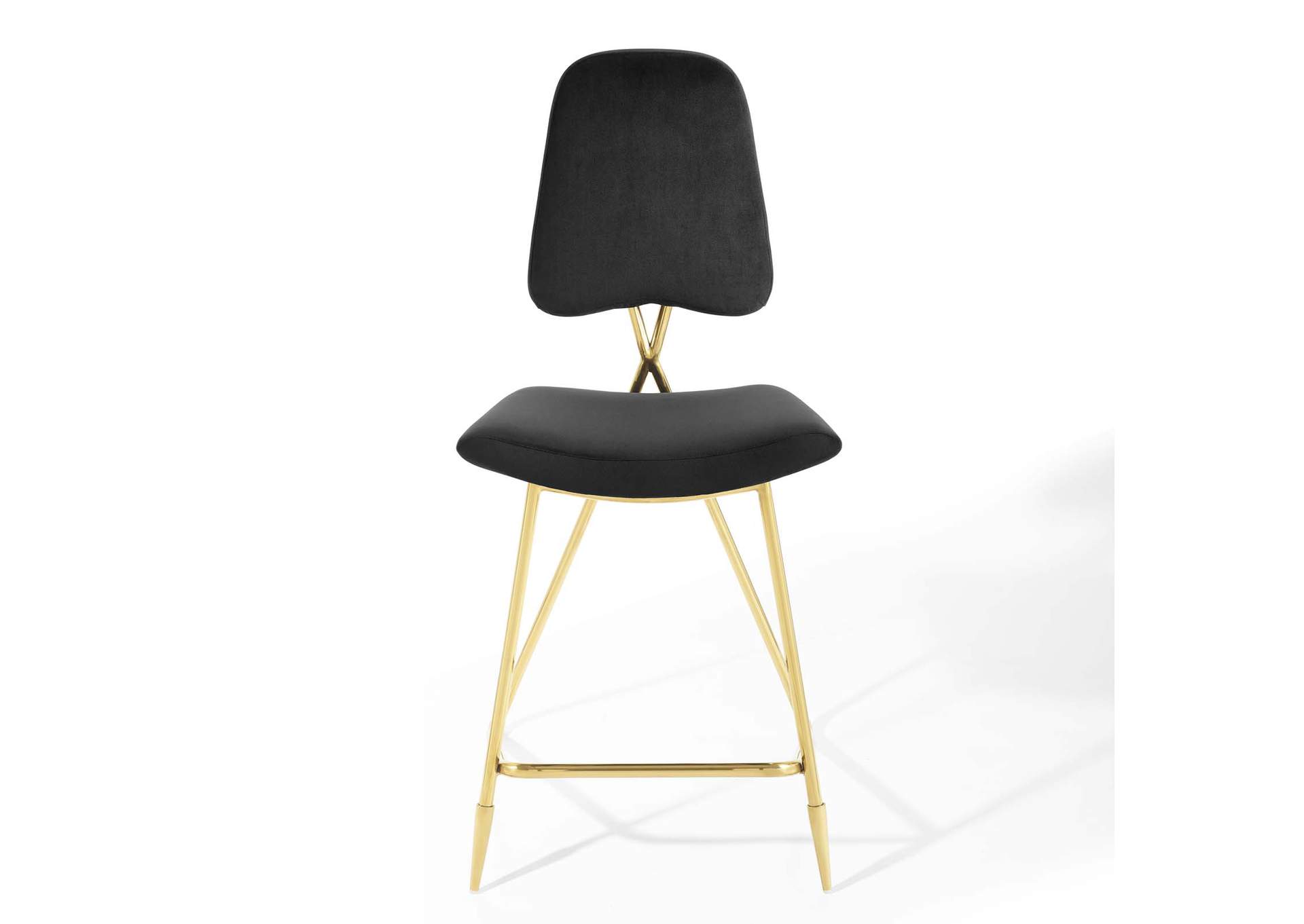 Black Ponder Performance Velvet Counter Stool,Modway