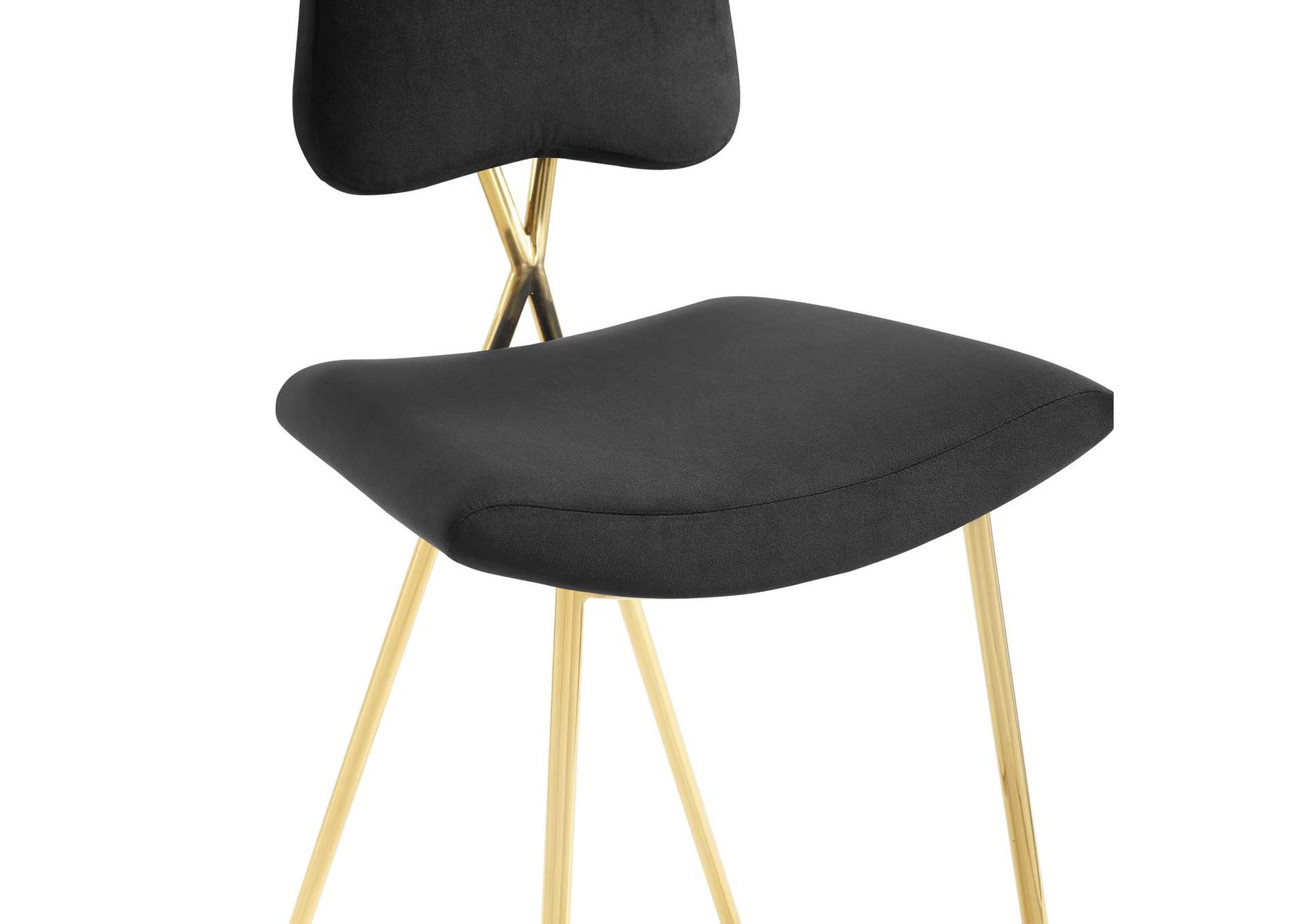 Black Ponder Performance Velvet Counter Stool,Modway