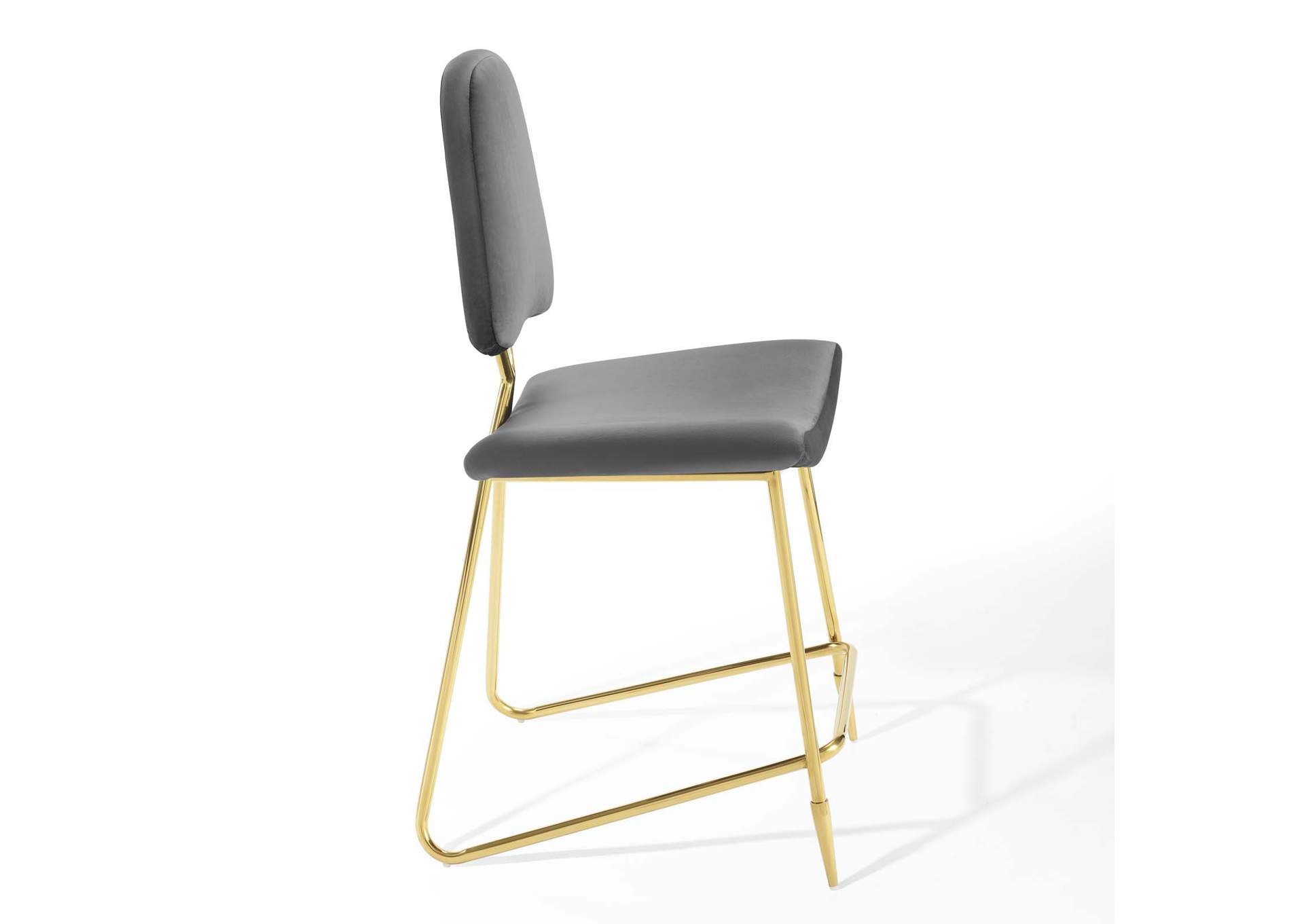 Gray Ponder Performance Velvet Counter Stool,Modway