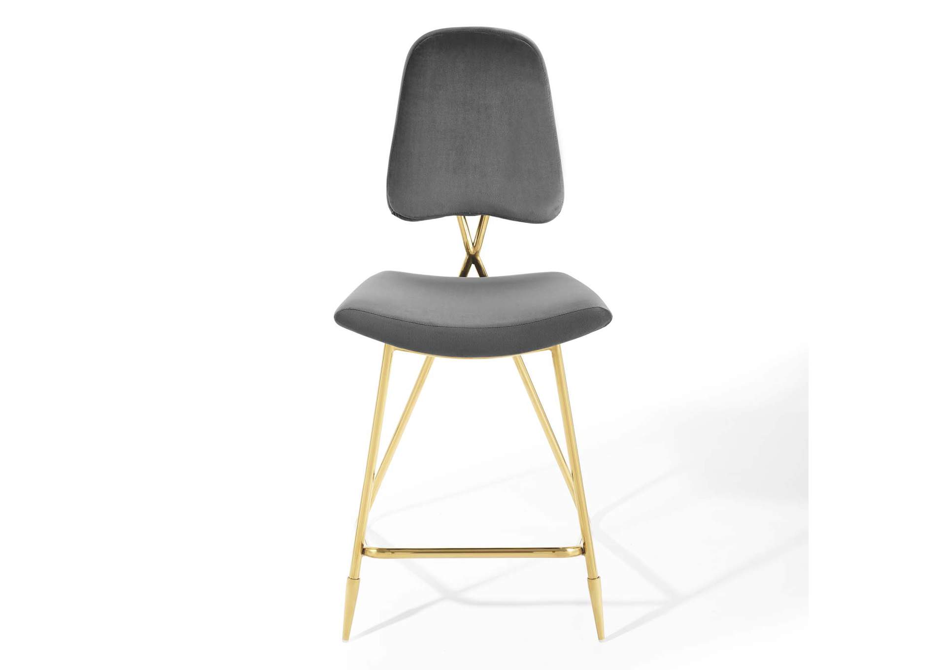 Gray Ponder Performance Velvet Counter Stool,Modway