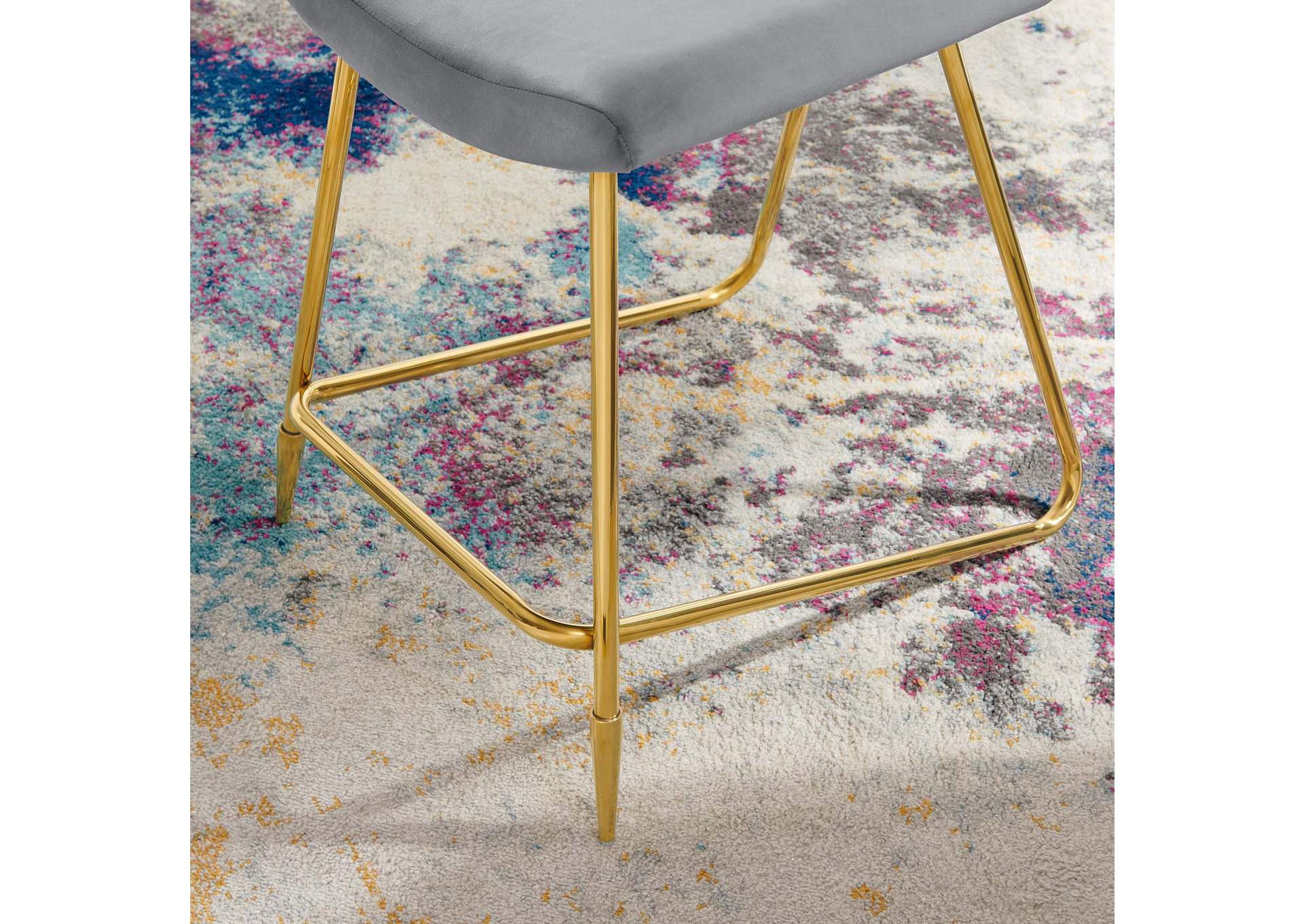 Gray Ponder Performance Velvet Counter Stool,Modway