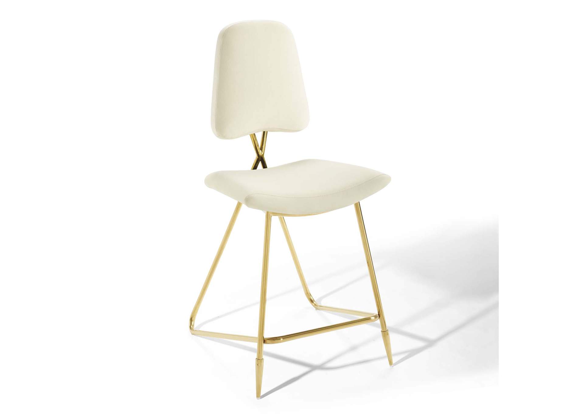 Ivory Ponder Performance Velvet Counter Stool,Modway