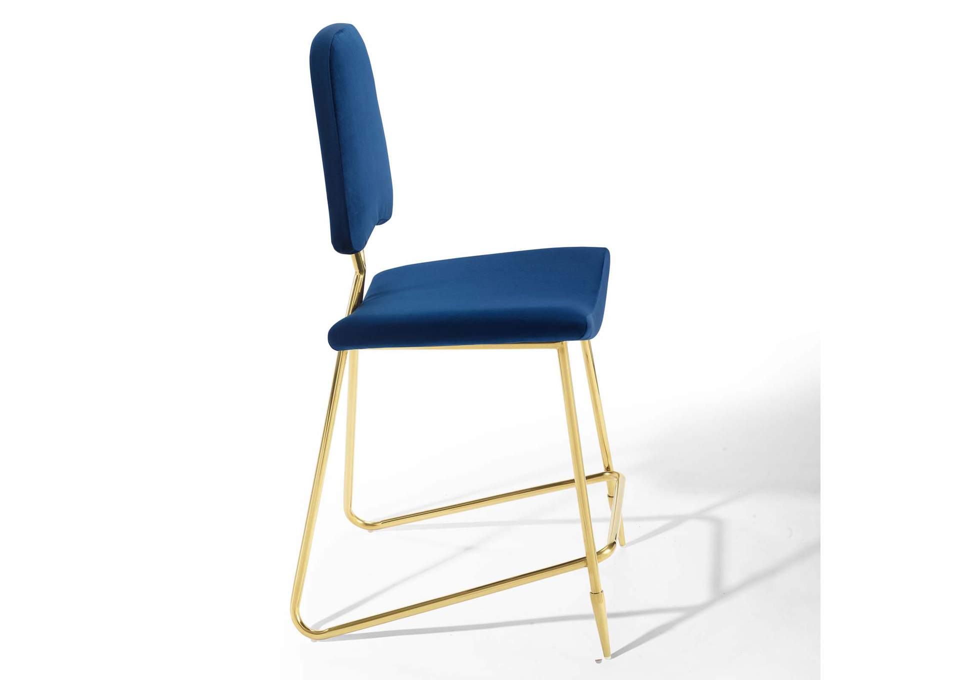 Navy Ponder Performance Velvet Counter Stool,Modway