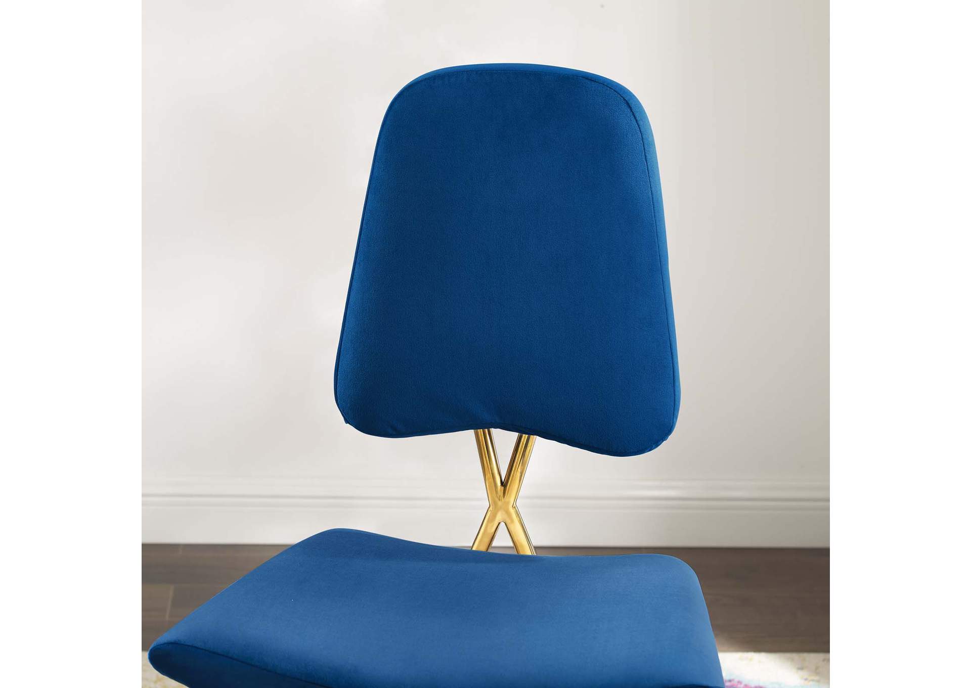 Navy Ponder Performance Velvet Counter Stool,Modway