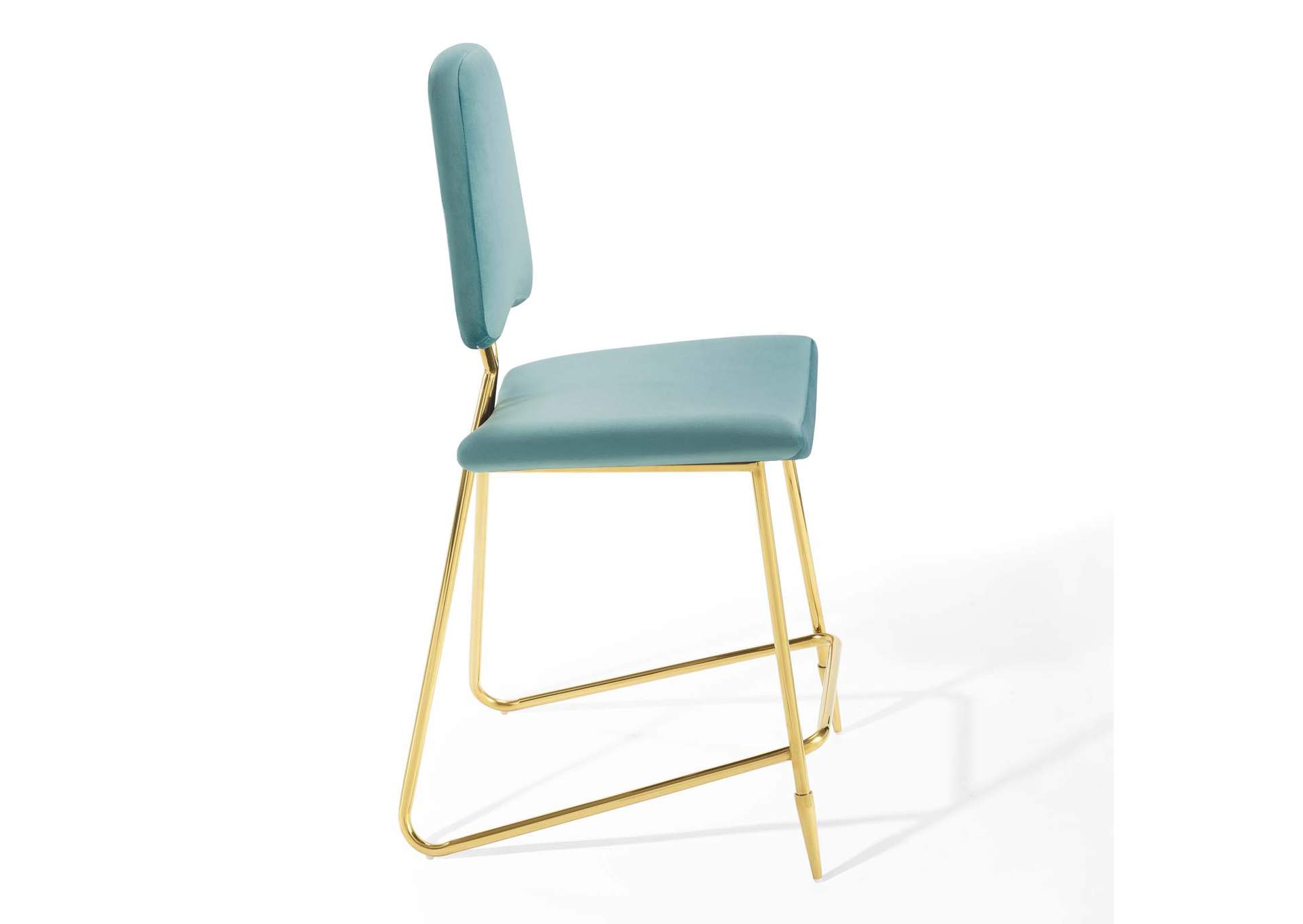 Sea Blue Ponder Performance Velvet Counter Stool,Modway