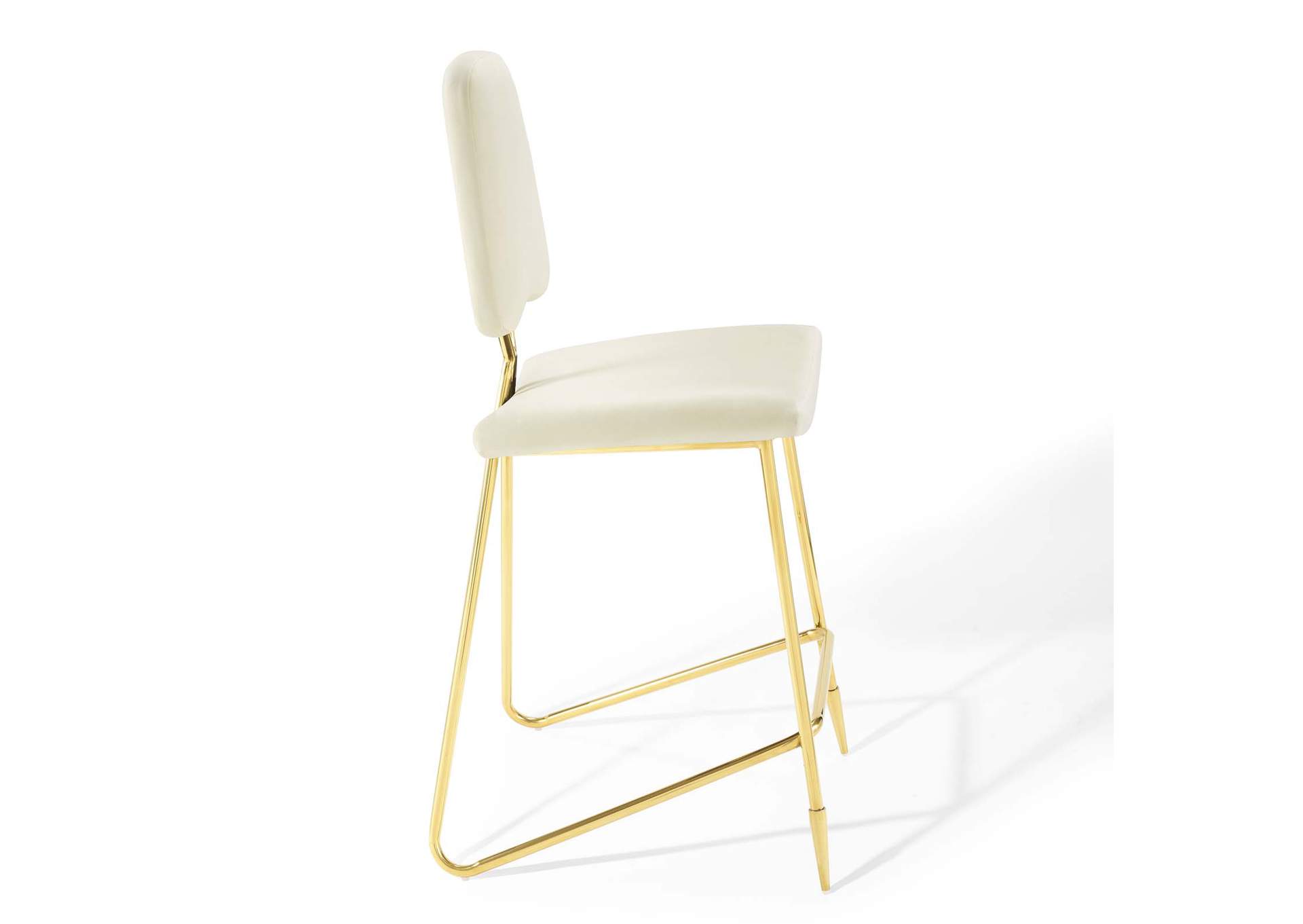 Ivory Ponder Performance Velvet Bar Stool,Modway