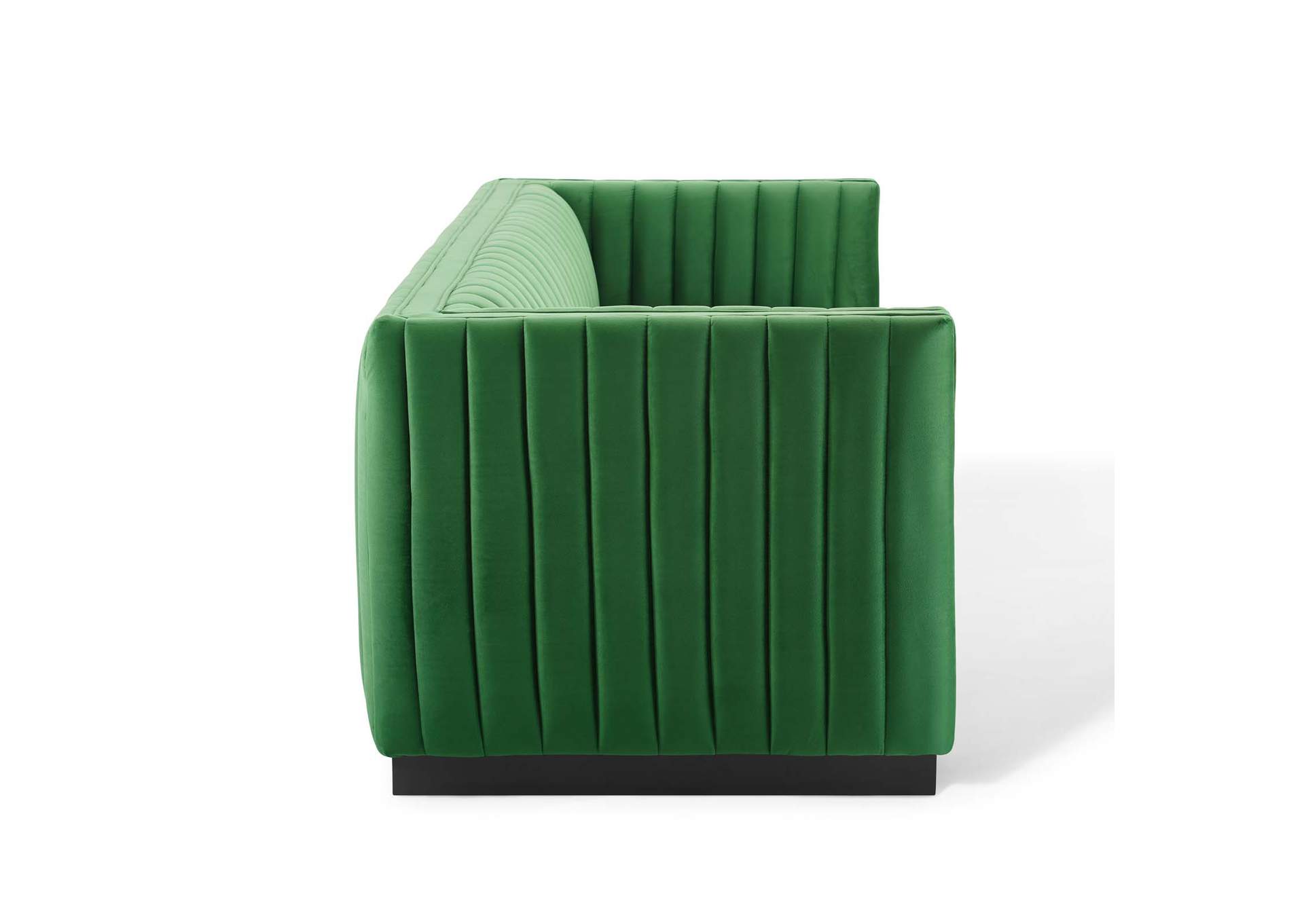 Emerald Conjure Channel Tufted Velvet Sofa,Modway