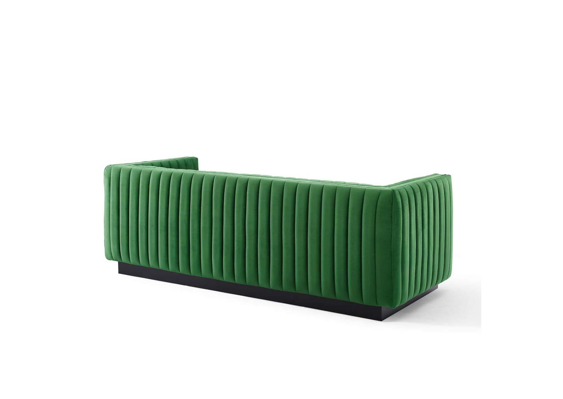 Emerald Conjure Channel Tufted Velvet Sofa,Modway