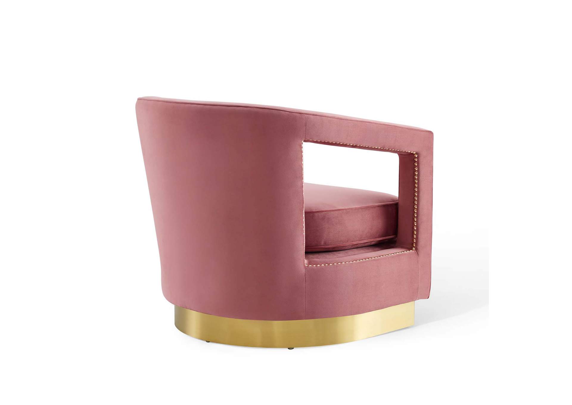 Dusty Rose Frolick Performance Velvet Arm Chair,Modway