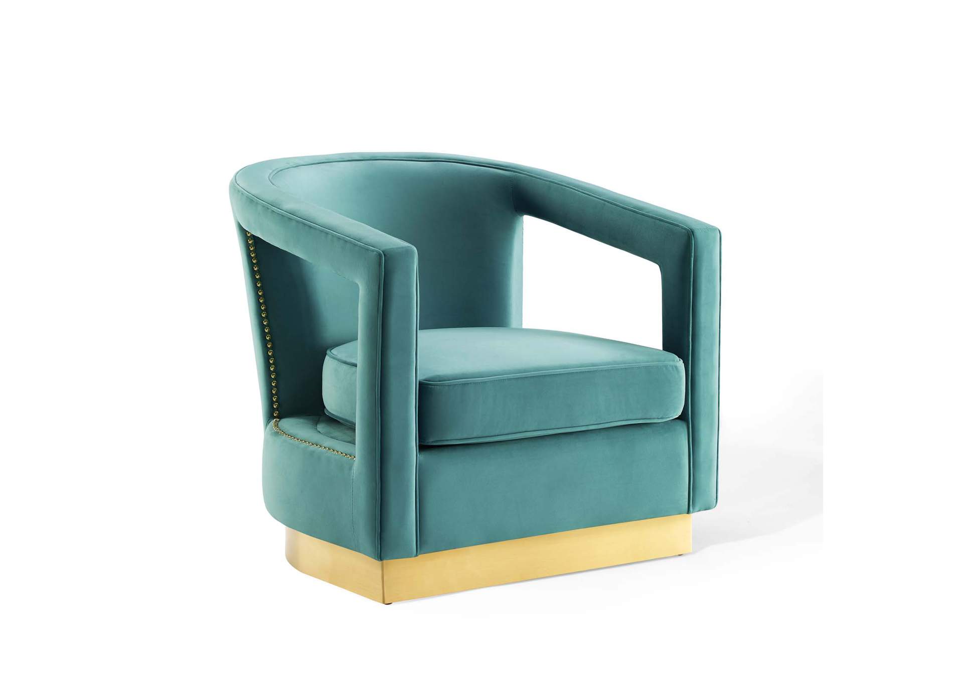 Mint Frolick Performance Velvet Arm Chair,Modway