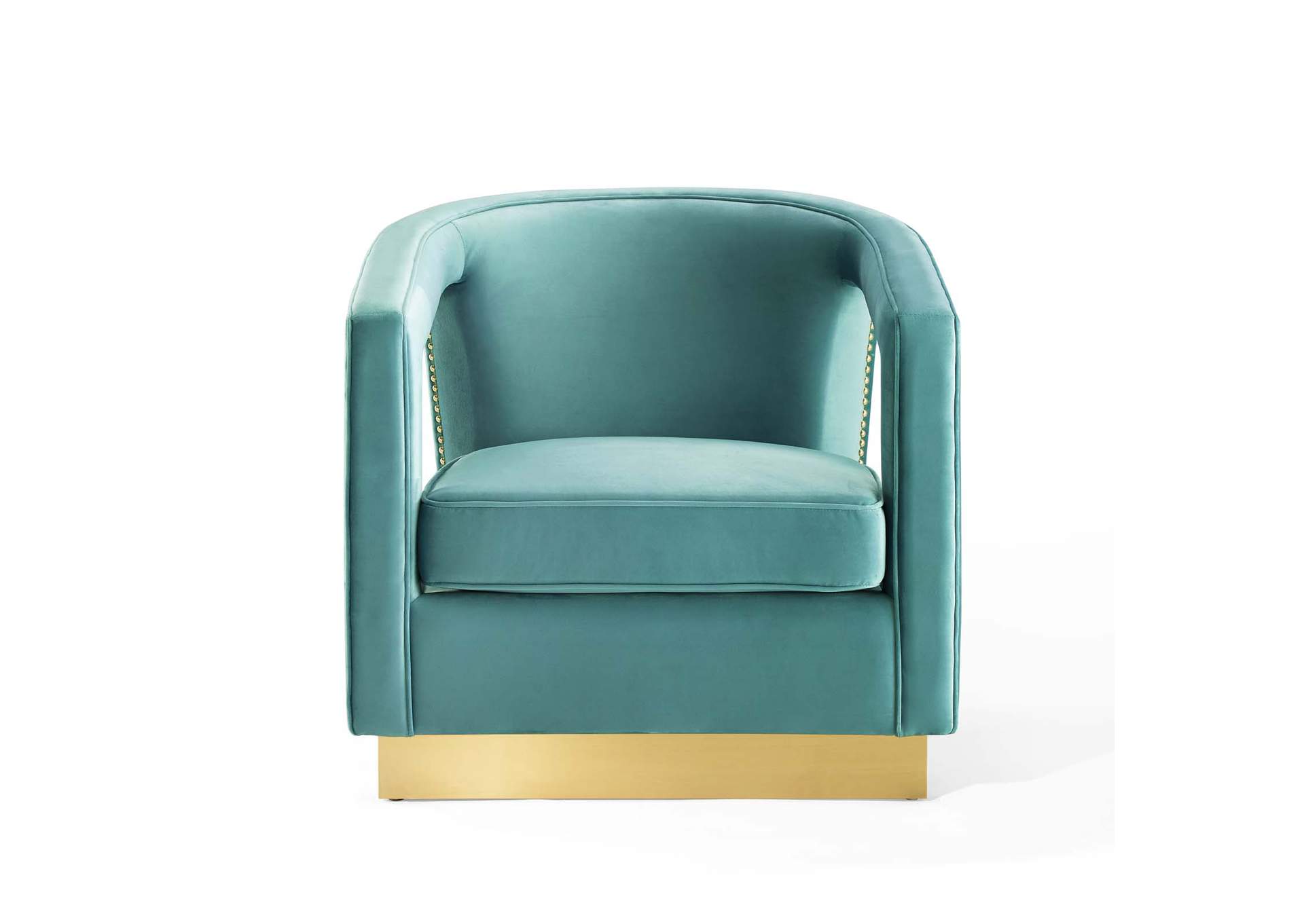 Mint Frolick Performance Velvet Arm Chair,Modway