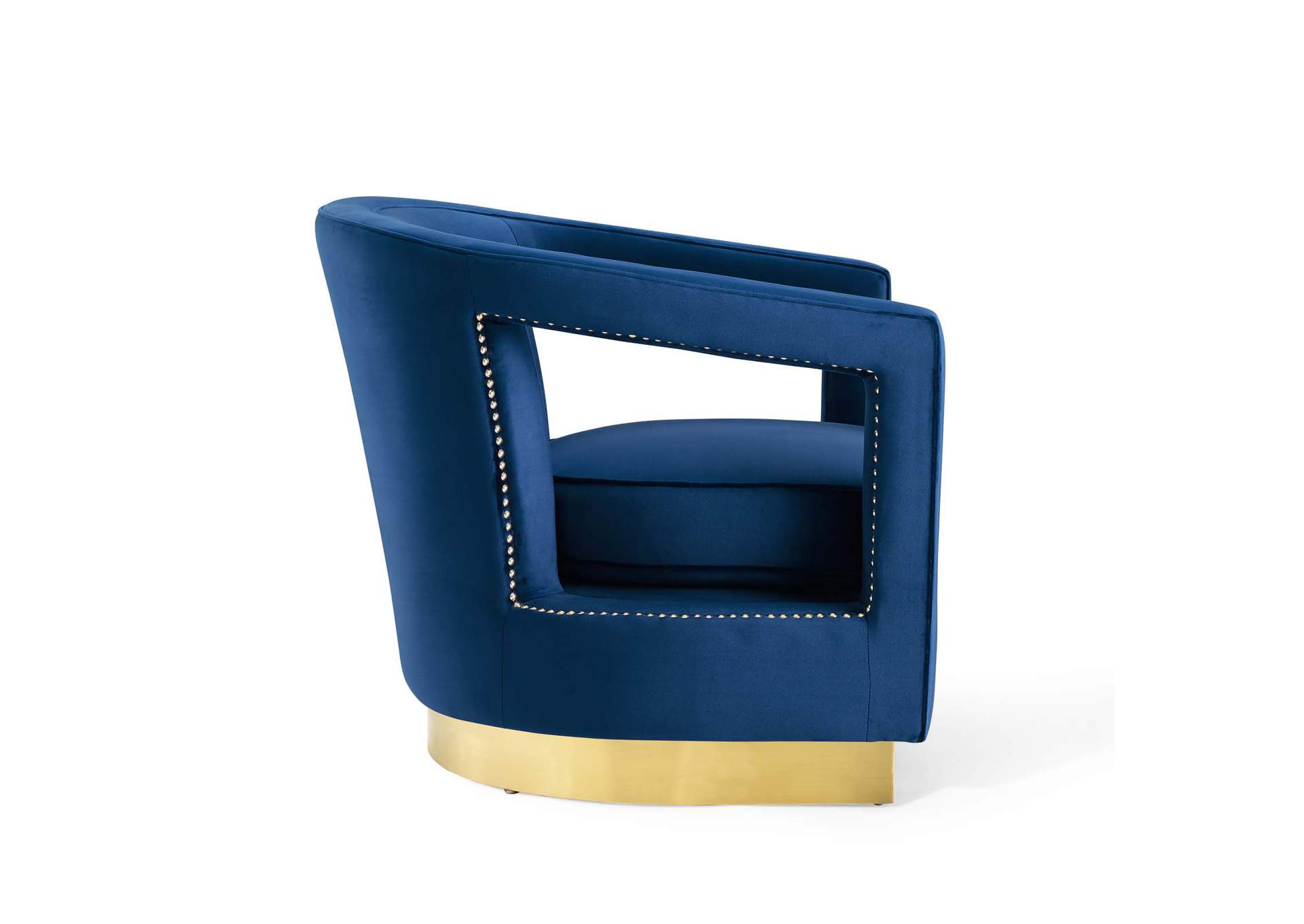 Navy Frolick Performance Velvet Arm Chair,Modway