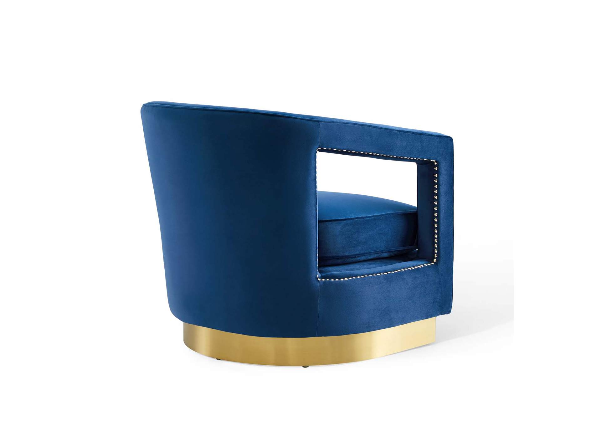 Navy Frolick Performance Velvet Arm Chair,Modway