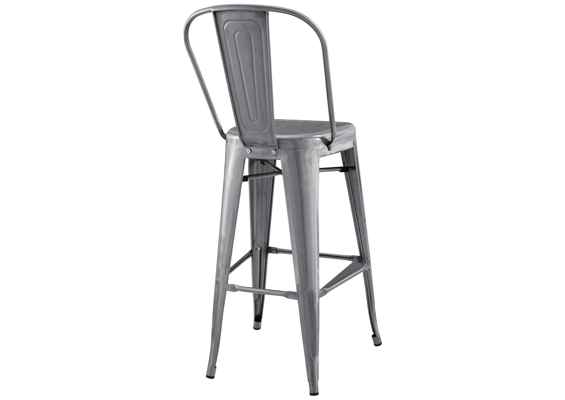 Gunmetal Promenade Bar Side Stool [Set of 4],Modway
