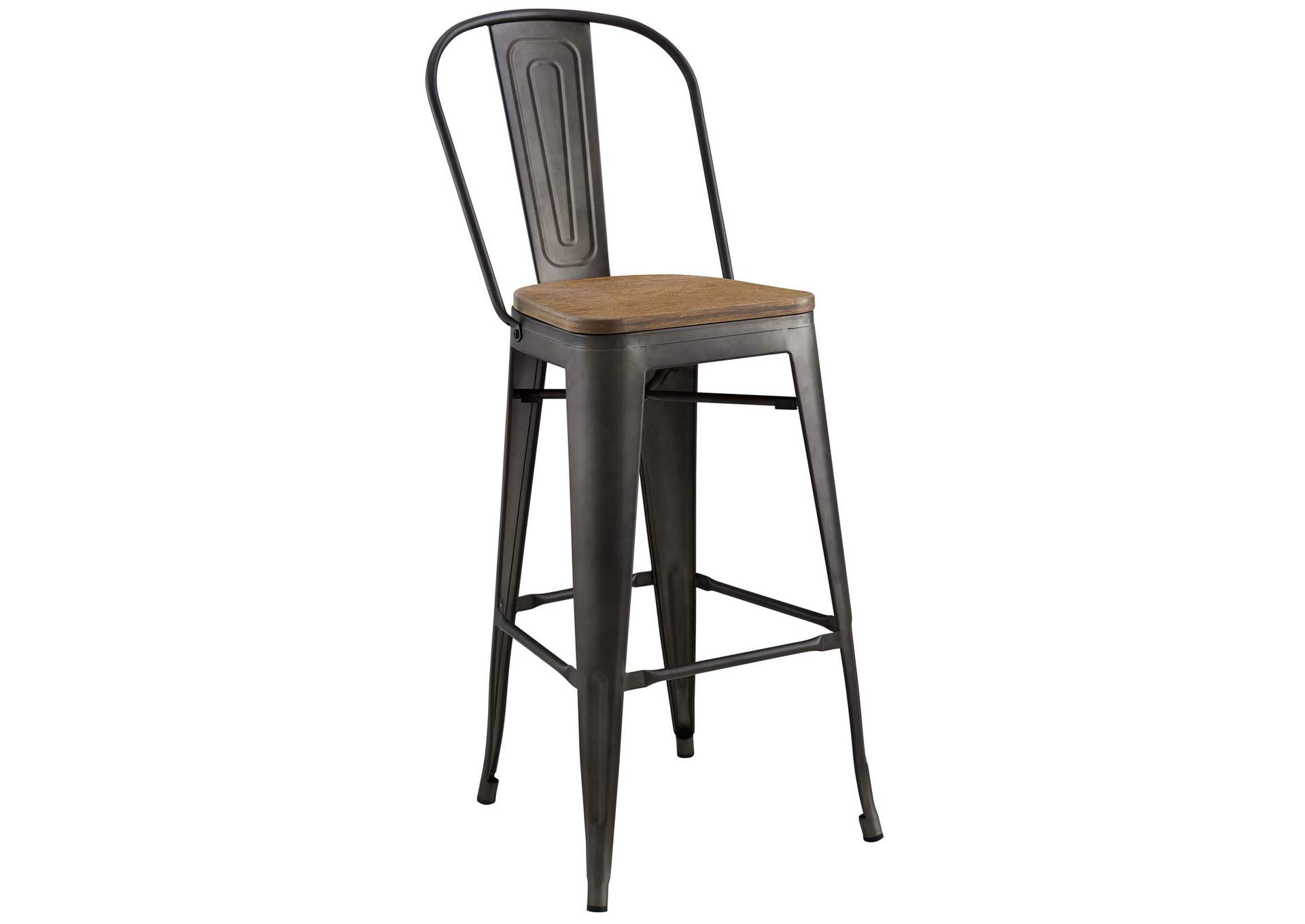 Brown Promenade Bar Stool [Set of 2],Modway