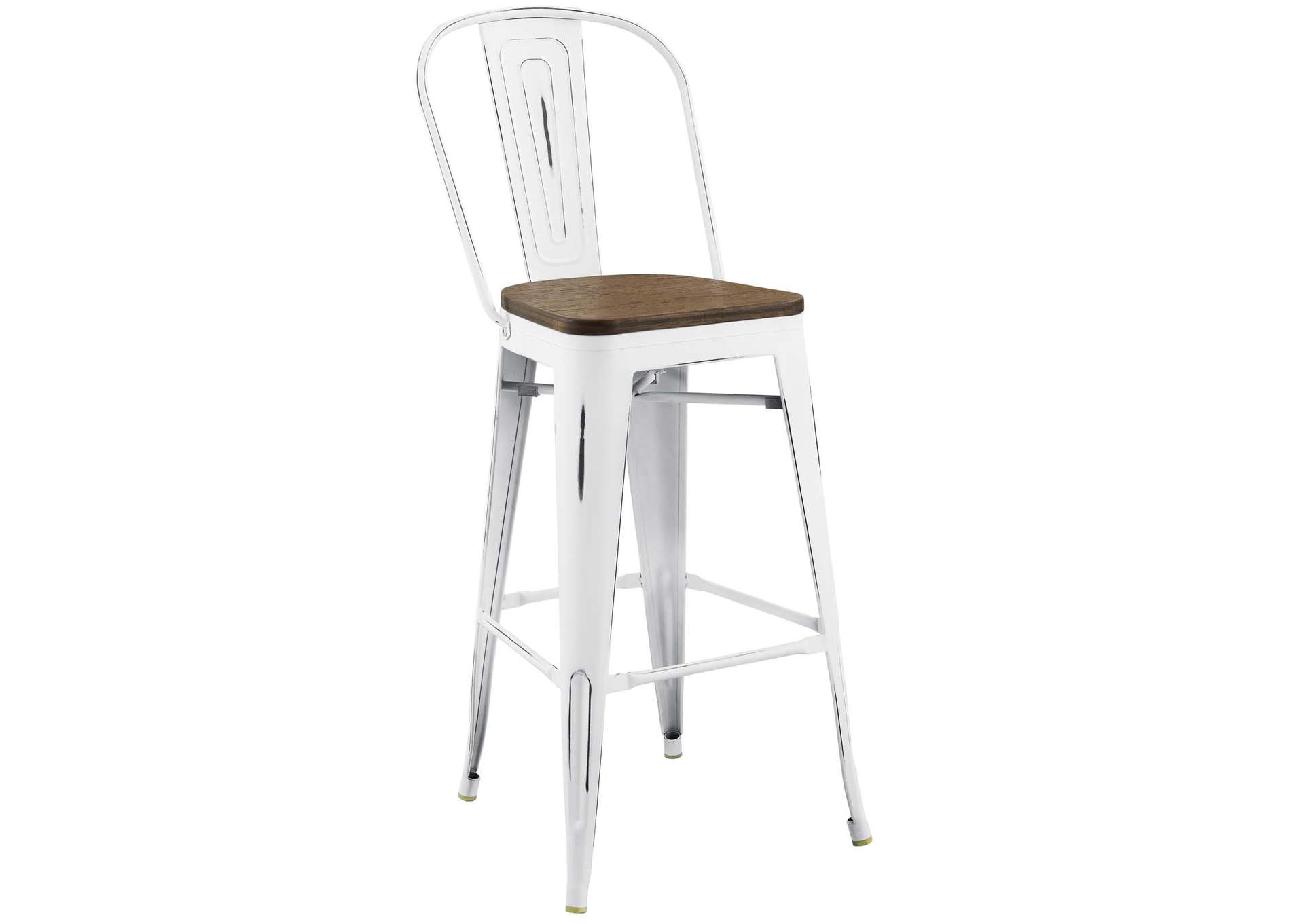 White Promenade Bar Stool [Set of 2],Modway