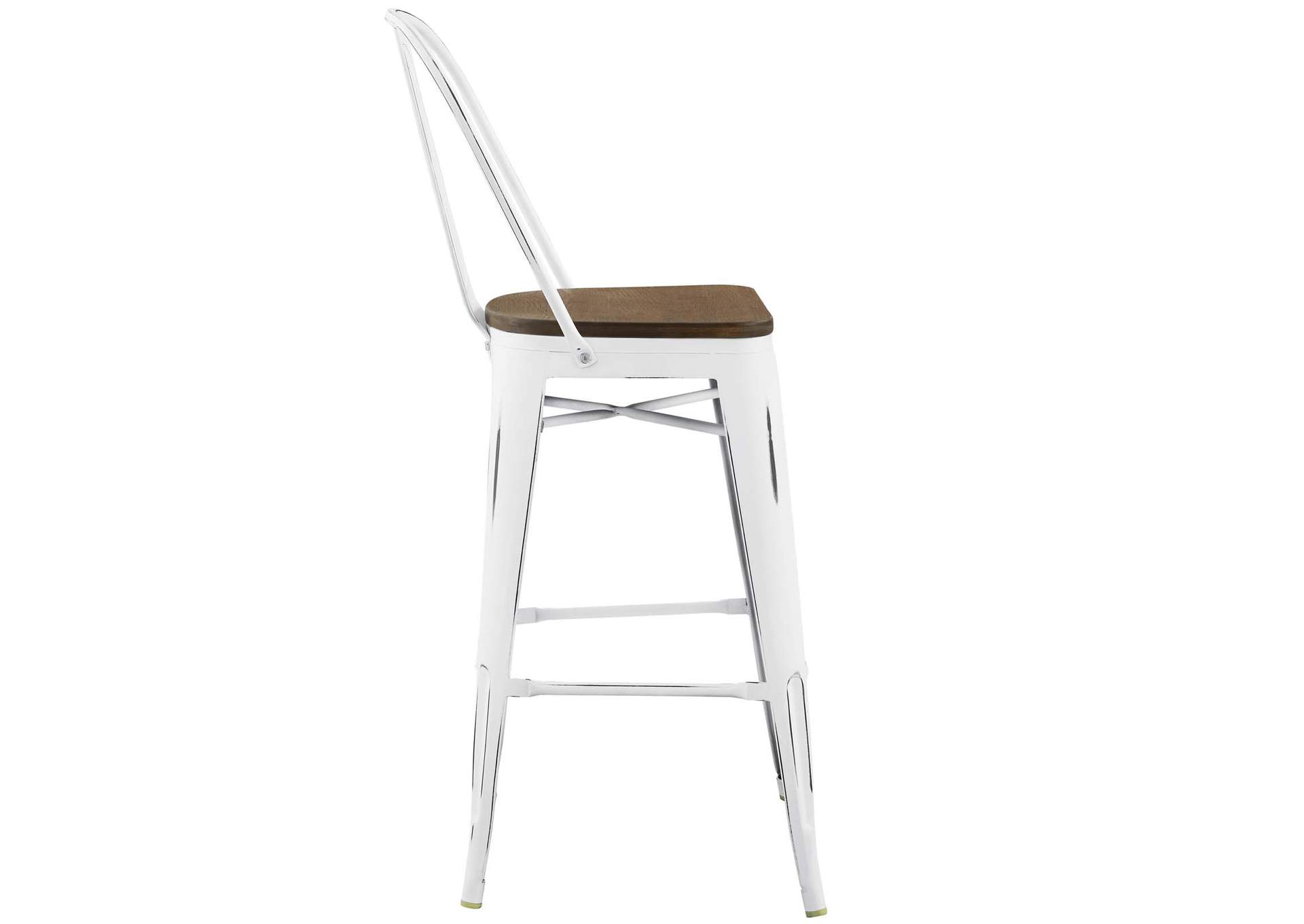 White Promenade Bar Stool [Set of 2],Modway