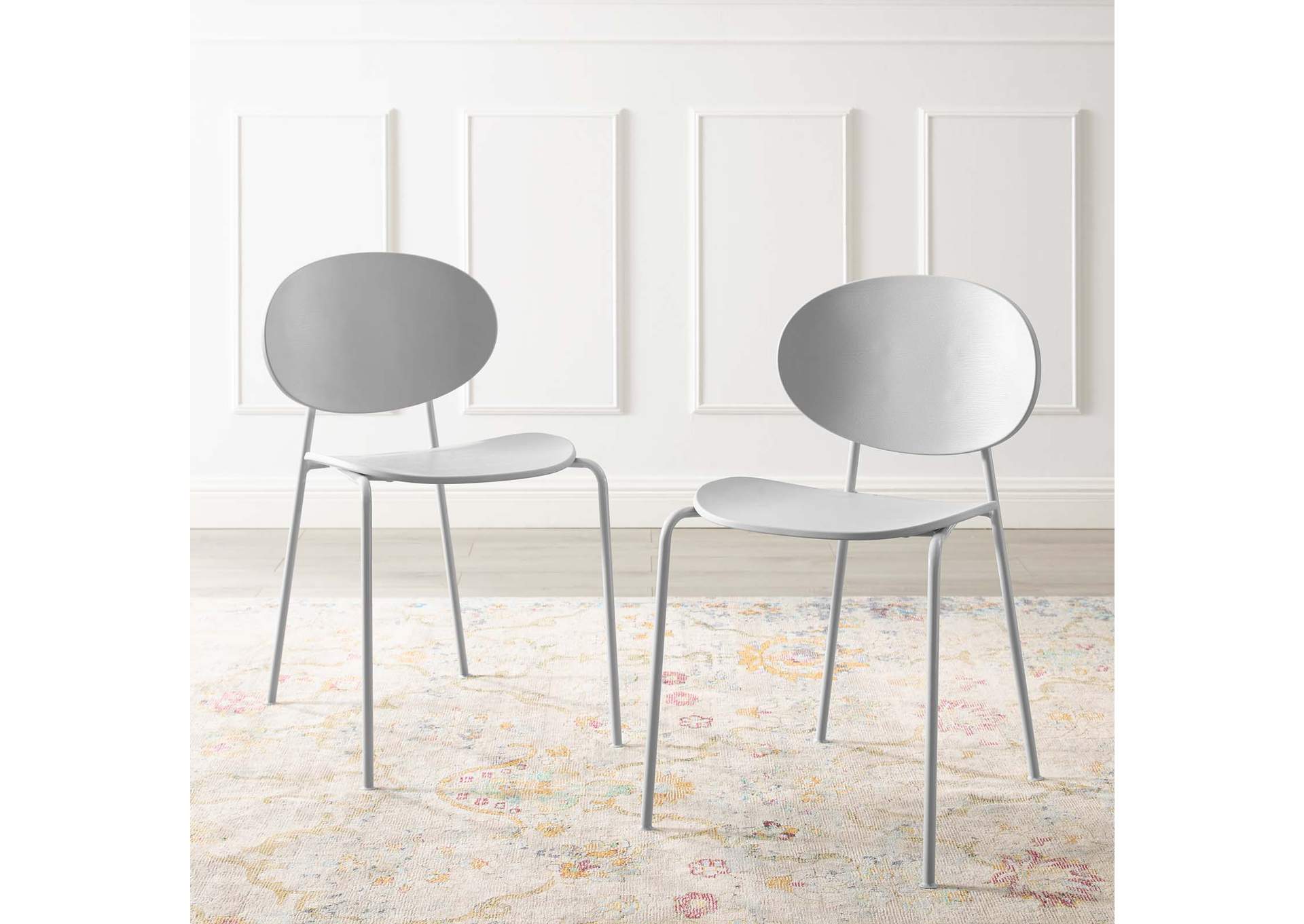 Gray Palette Dining Side Chair [Set of 2],Modway