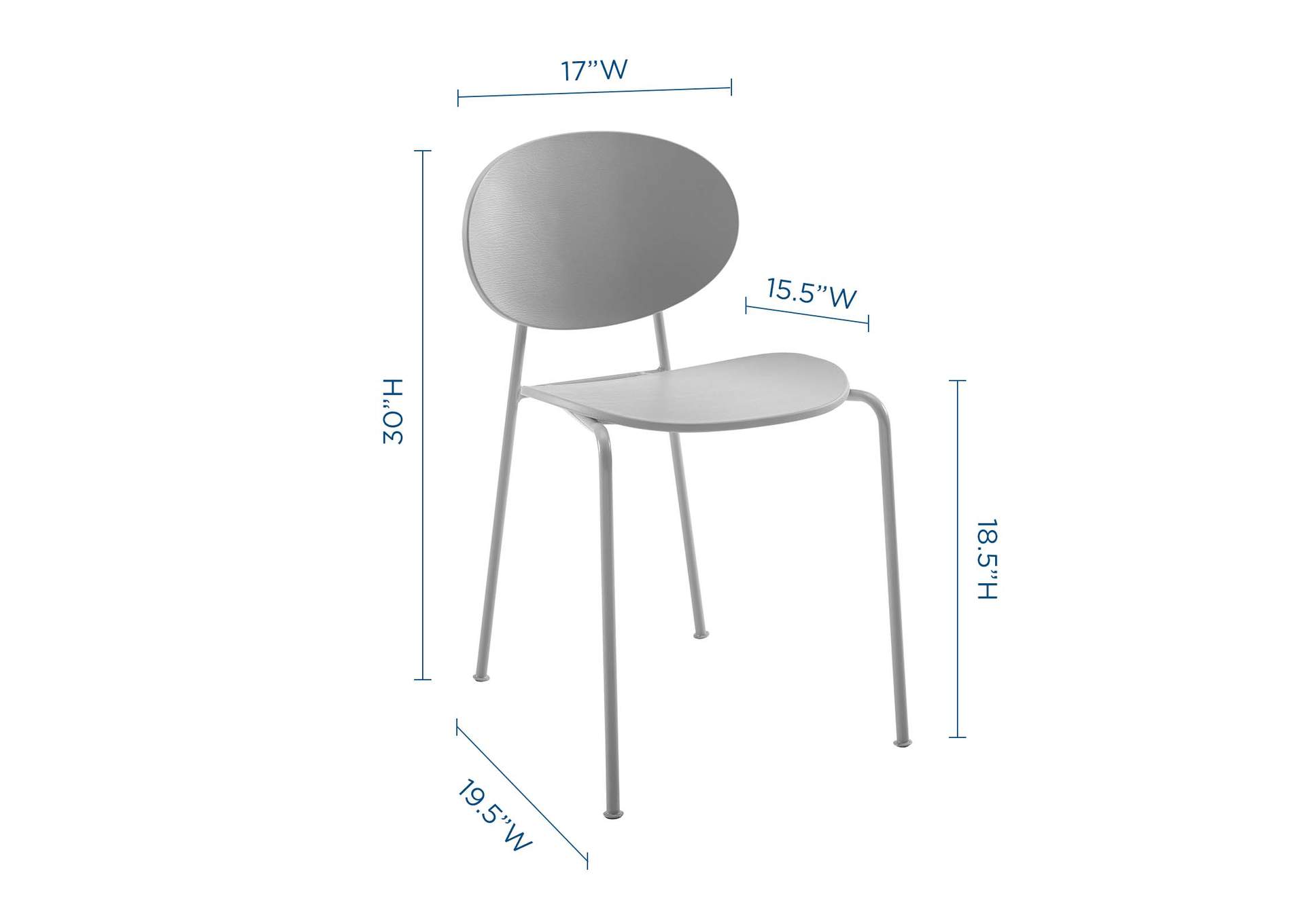 Gray Palette Dining Side Chair [Set of 2],Modway