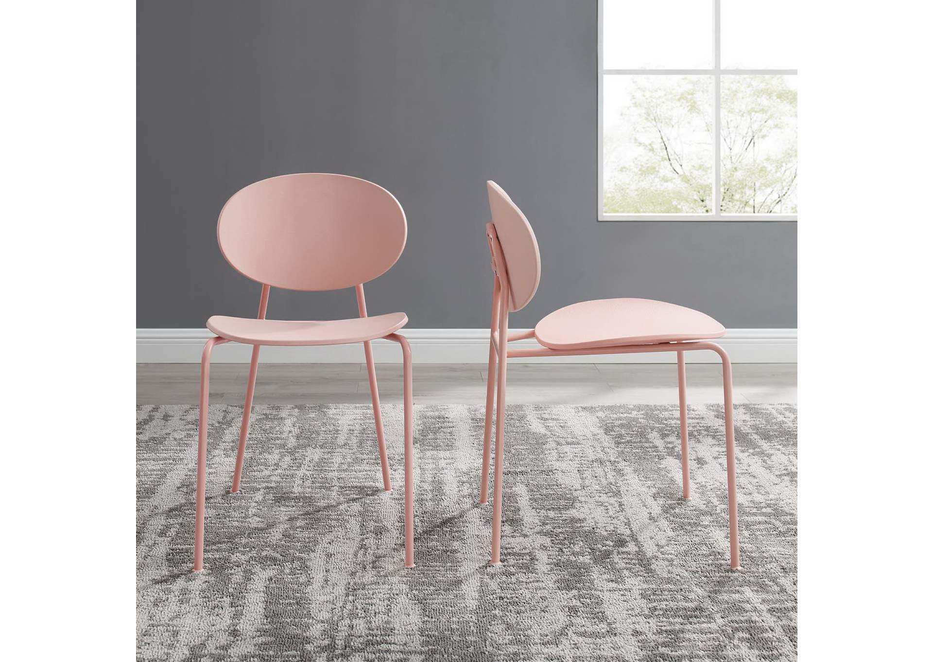Pink Palette Dining Side Chair [Set of 2],Modway