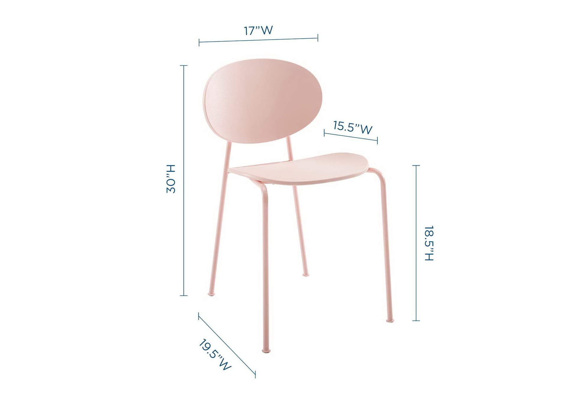 Pink Palette Dining Side Chair [Set of 2],Modway