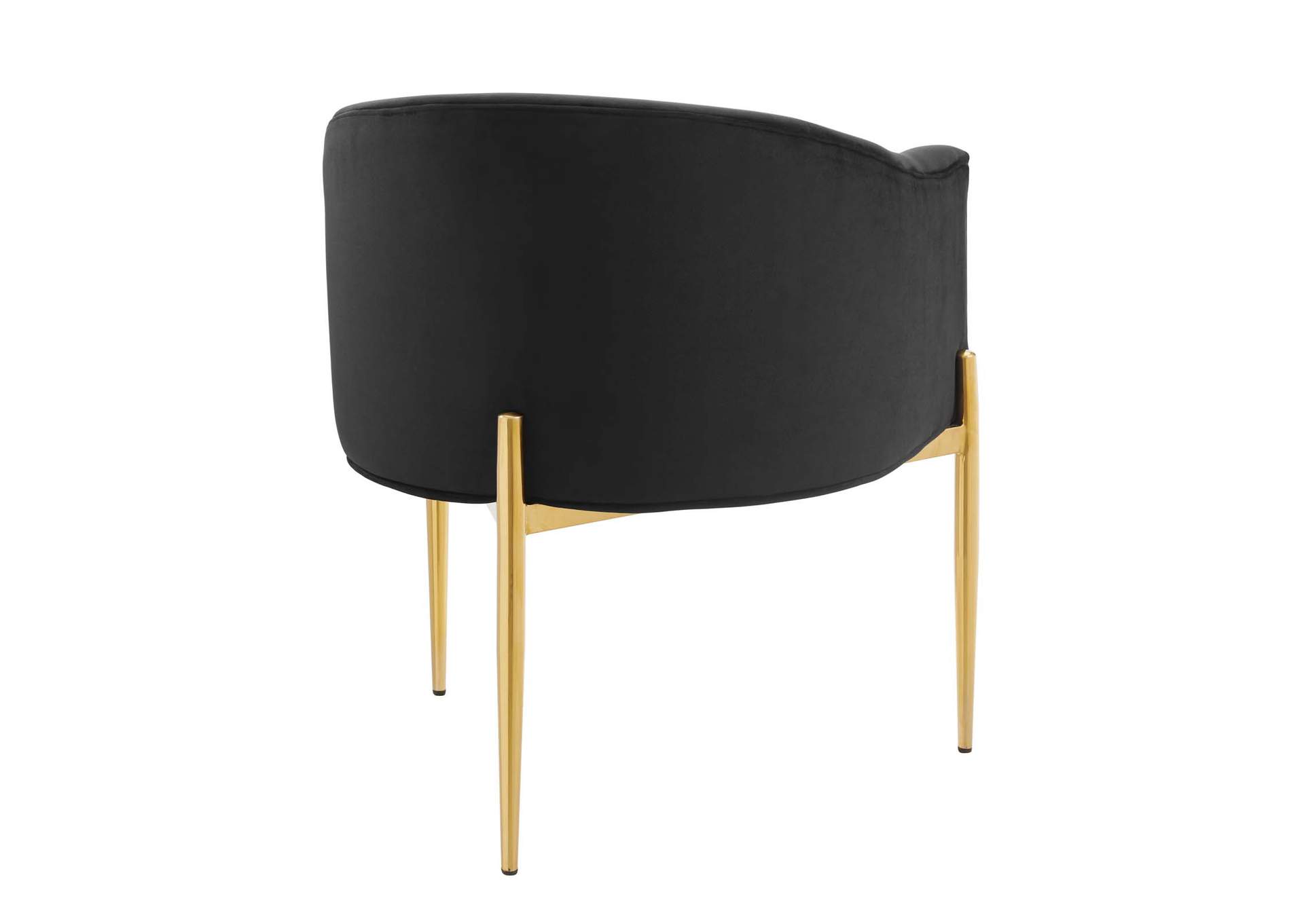 Black Savour Tufted Performance Velvet Accent Chair,Modway