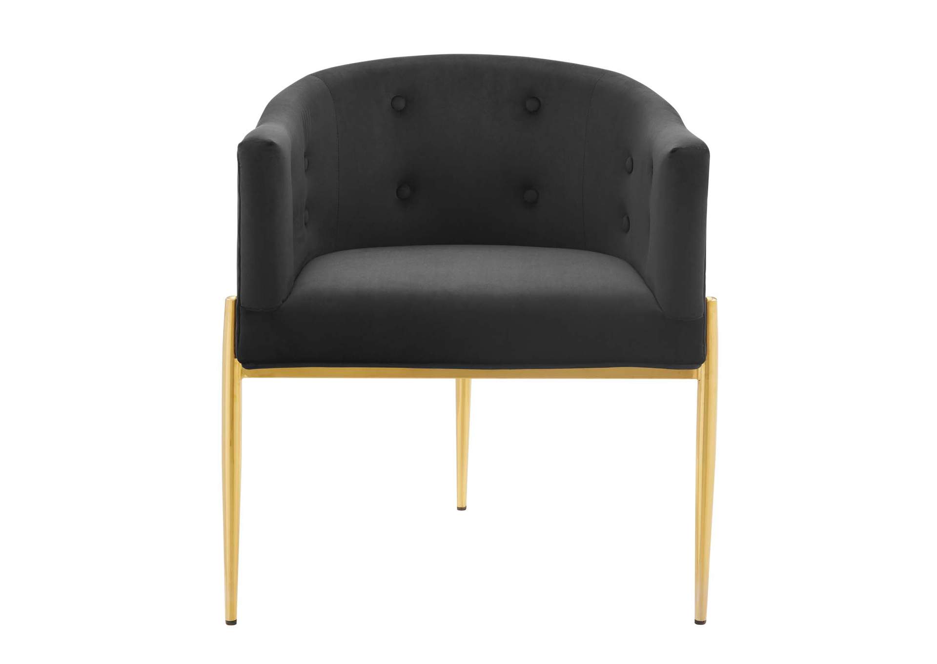 Black Savour Tufted Performance Velvet Accent Chair,Modway
