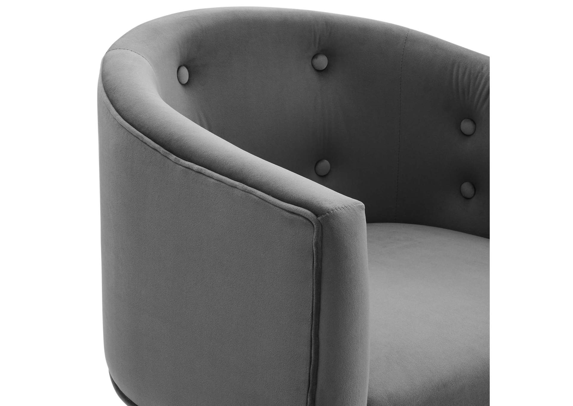 Gray Savour Tufted Performance Velvet Accent Chair,Modway