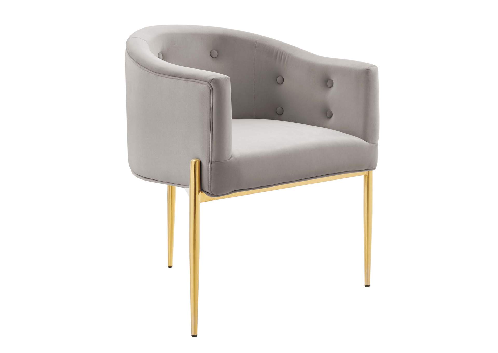 Light Gray Savour Tufted Performance Velvet Accent Chair,Modway