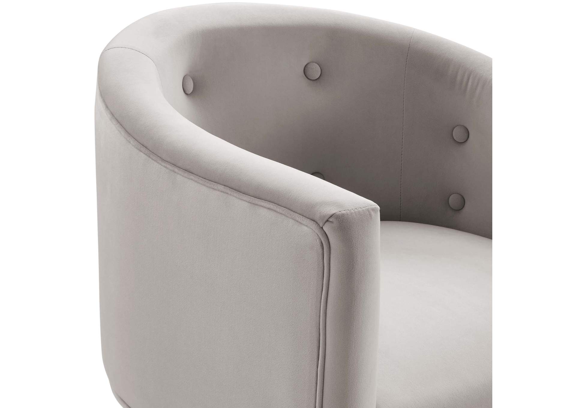 Light Gray Savour Tufted Performance Velvet Accent Chair,Modway