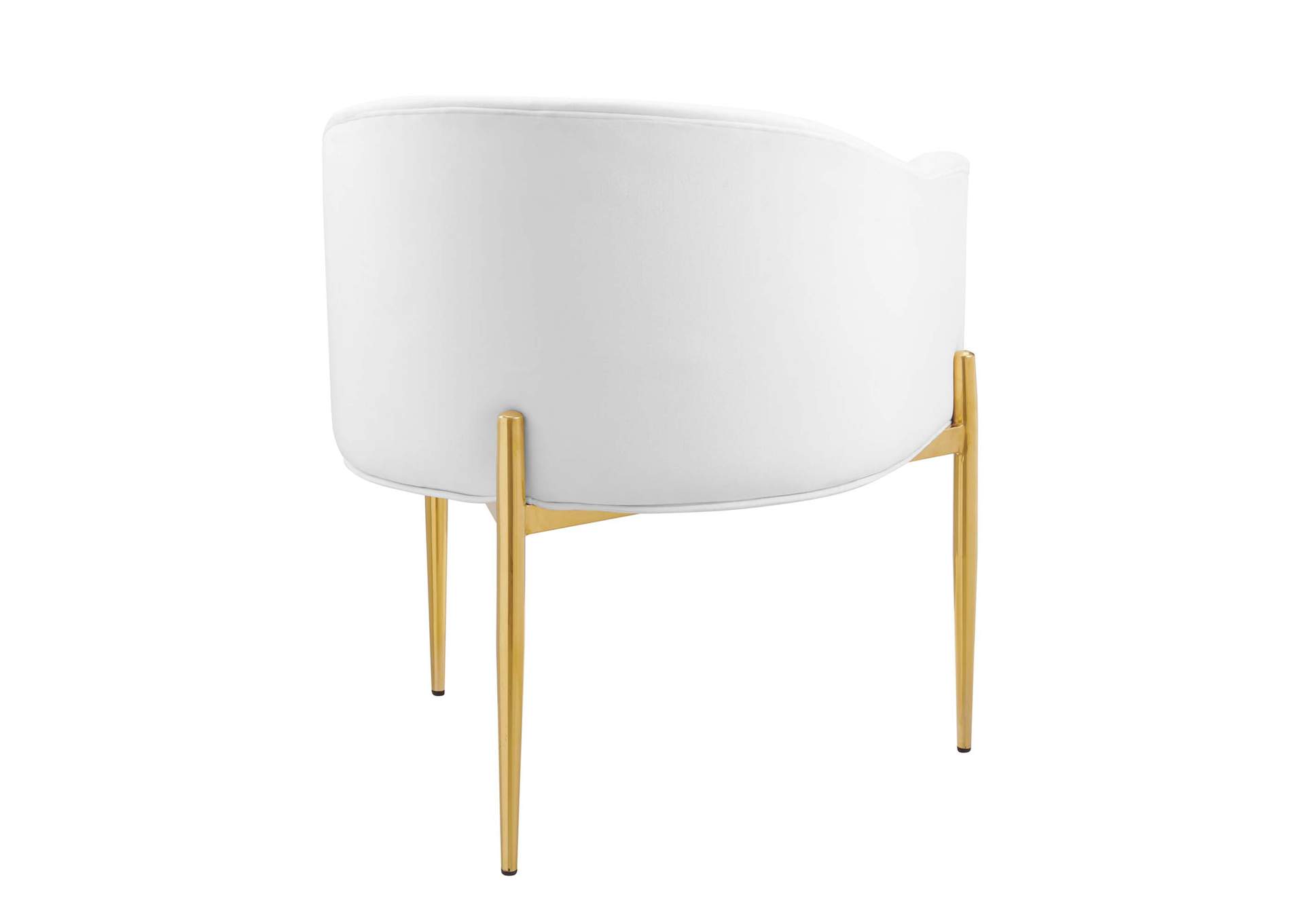 White Savour Tufted Performance Velvet Accent Chair,Modway