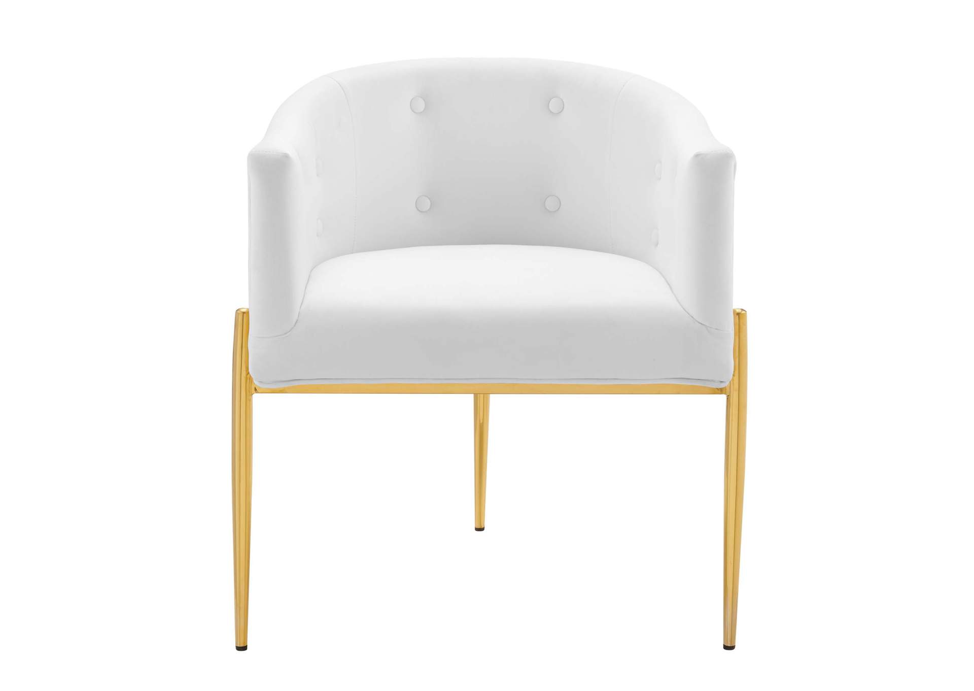 White Savour Tufted Performance Velvet Accent Chair,Modway