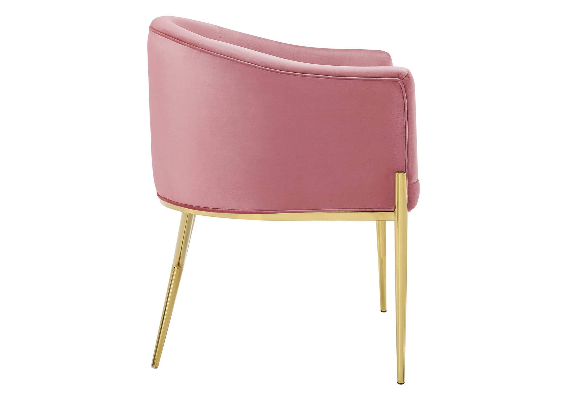 Dusty Rose Savour Tufted Performance Velvet Accent Arm Dining Chair,Modway