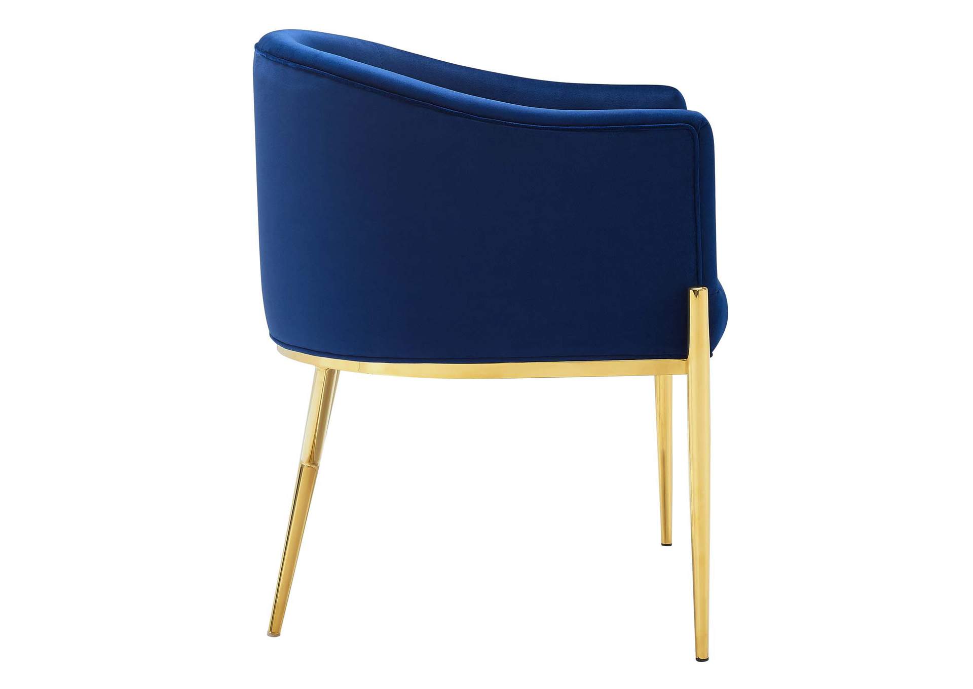 Navy Savour Tufted Performance Velvet Accent Arm Dining Chair,Modway