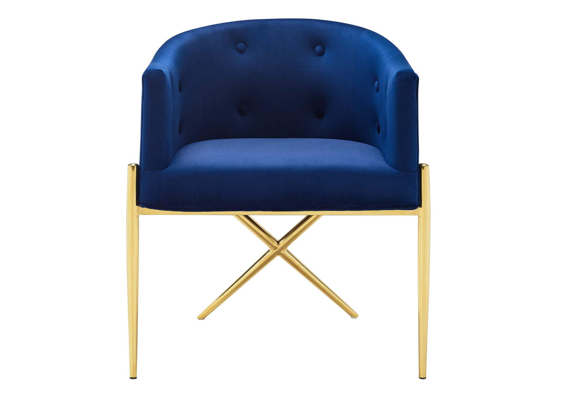 Navy Savour Tufted Performance Velvet Accent Arm Dining Chair,Modway
