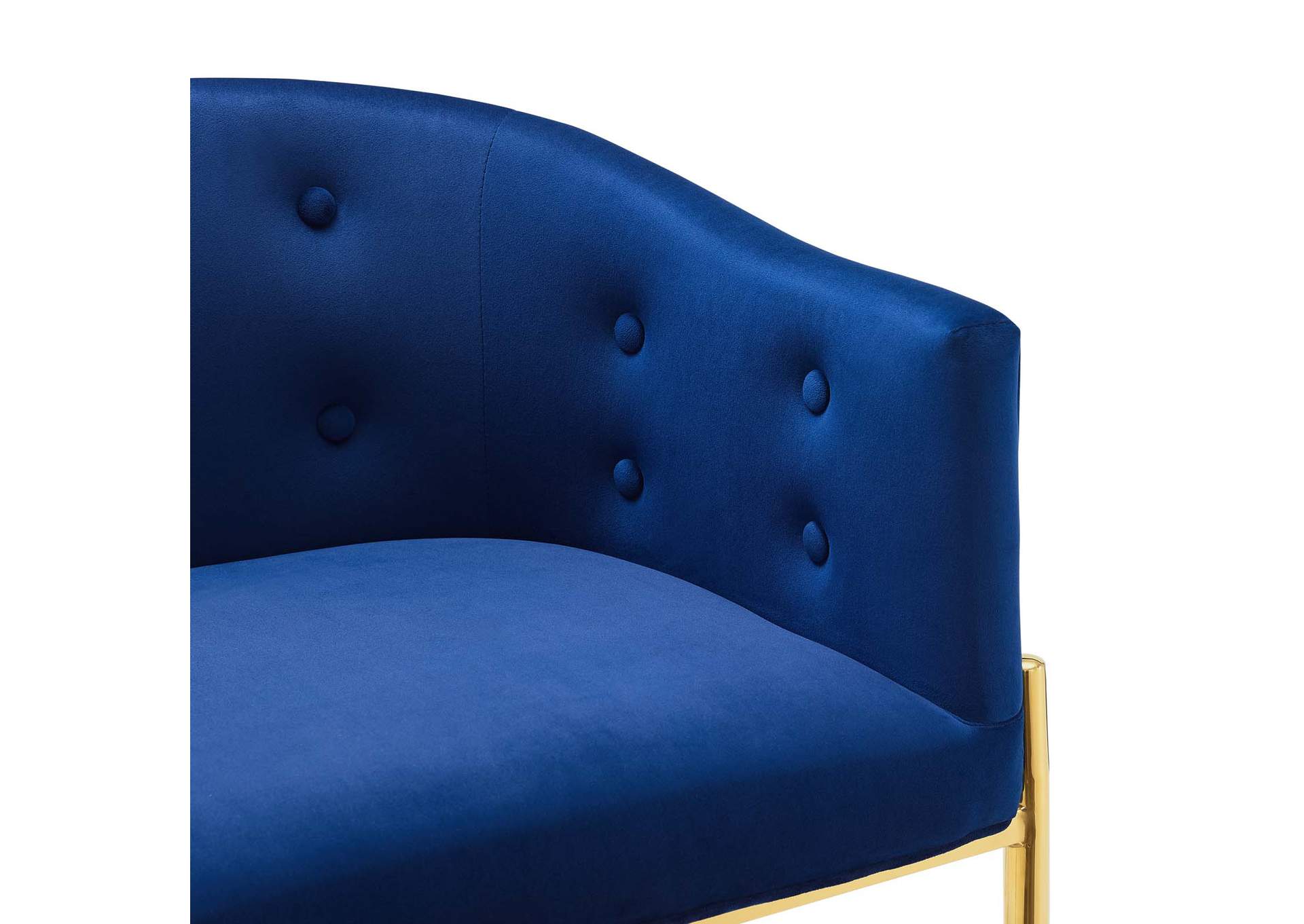 Navy Savour Tufted Performance Velvet Accent Arm Dining Chair,Modway