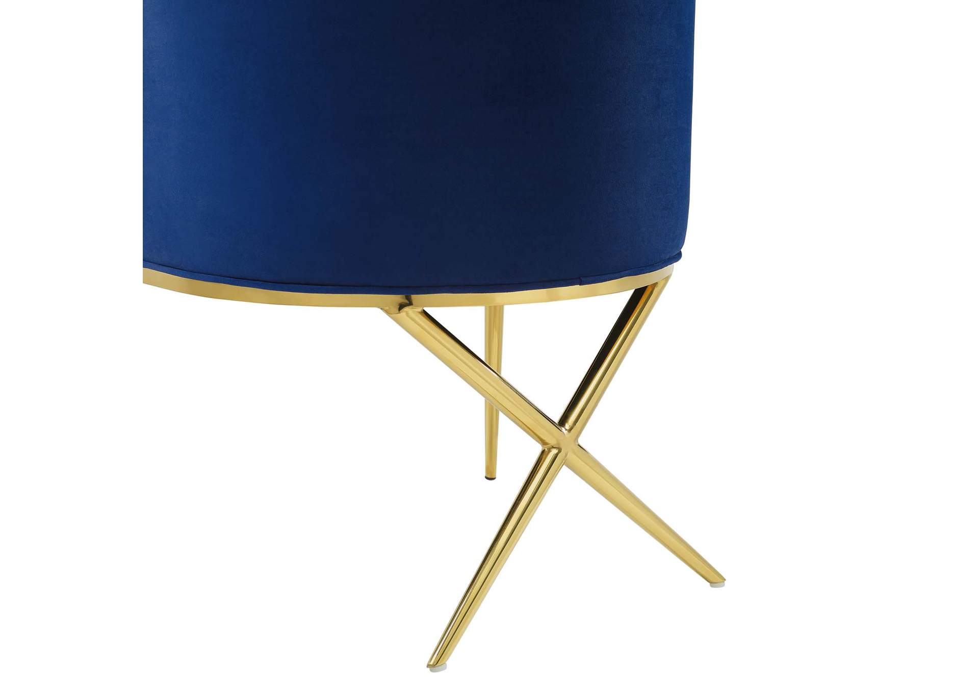Navy Savour Tufted Performance Velvet Accent Arm Dining Chair,Modway