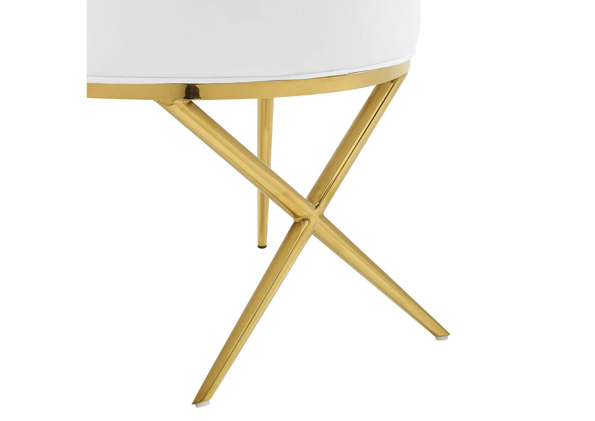 White Savour Tufted Performance Velvet Accent Arm Dining Chair,Modway