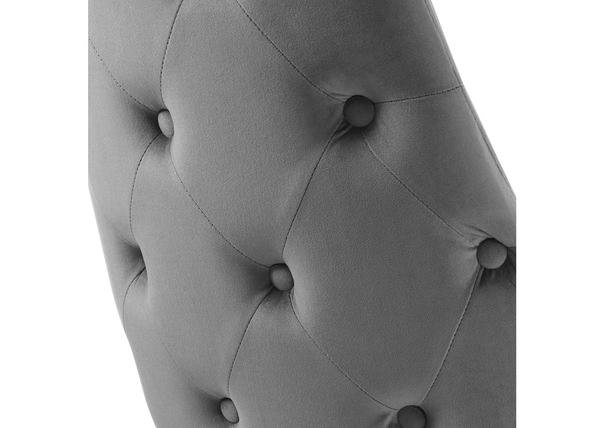 Gray Adorn Tufted Performance Velvet Dining Side Chair,Modway