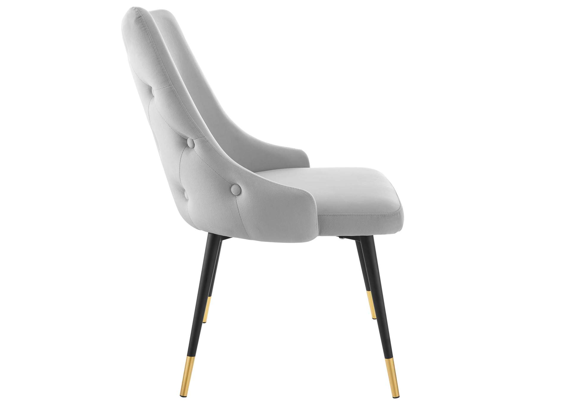 Light Gray Adorn Tufted Performance Velvet Dining Side Chair,Modway