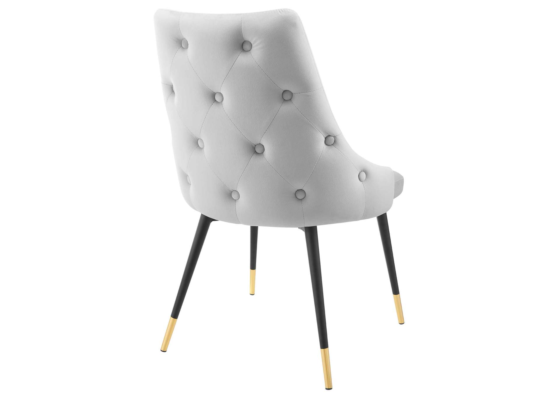 Light Gray Adorn Tufted Performance Velvet Dining Side Chair,Modway