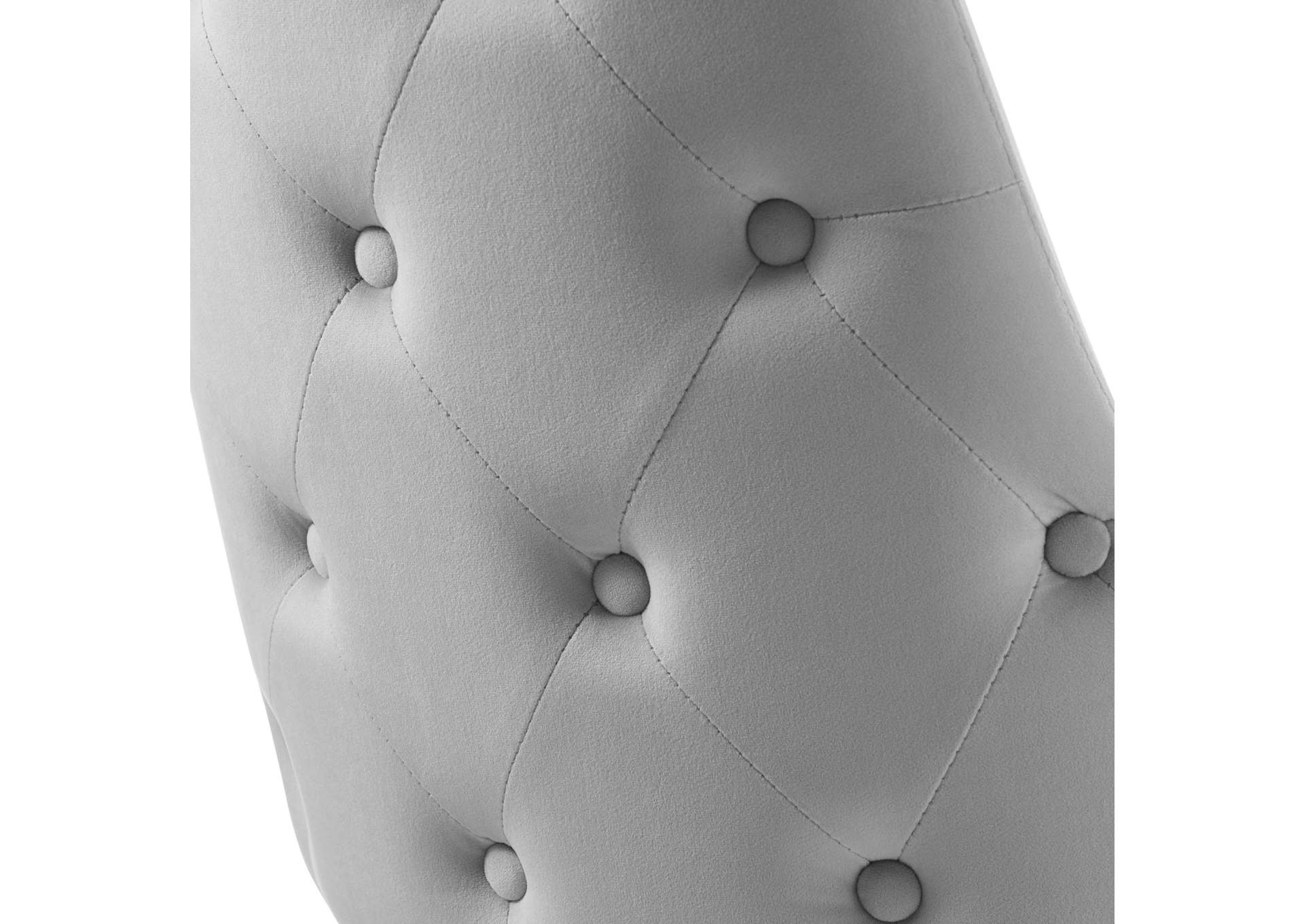 Light Gray Adorn Tufted Performance Velvet Dining Side Chair,Modway