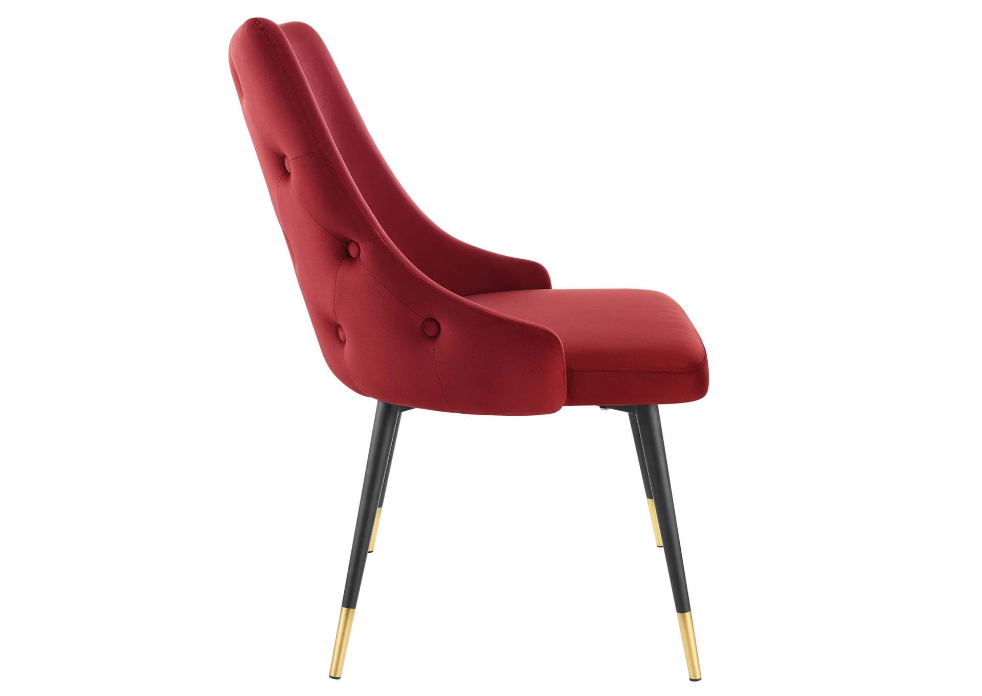 Maroon Adorn Tufted Performance Velvet Dining Side Chair,Modway