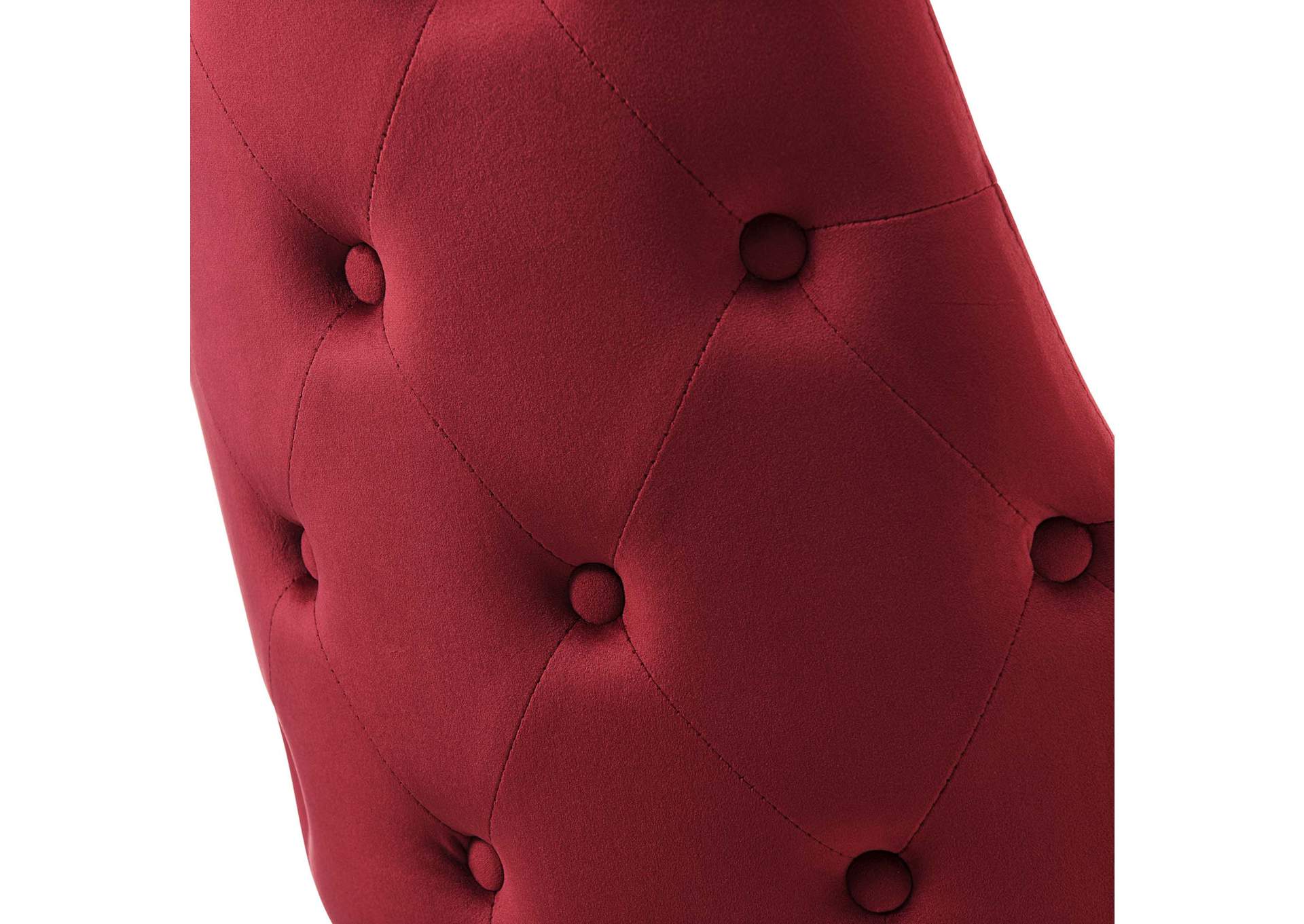 Maroon Adorn Tufted Performance Velvet Dining Side Chair,Modway