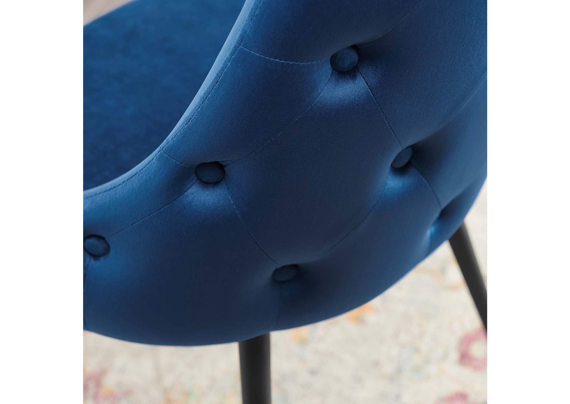 Navy Adorn Tufted Performance Velvet Dining Side Chair,Modway