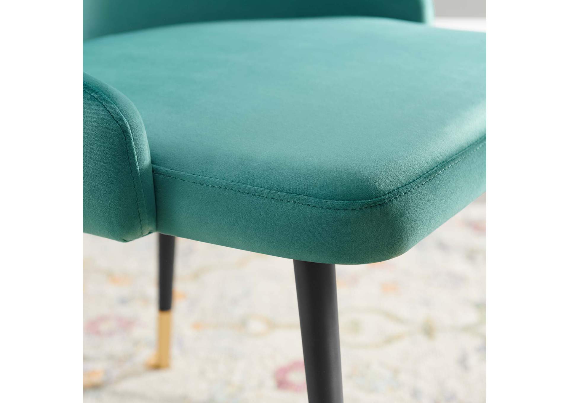 Teal Adorn Tufted Performance Velvet Dining Side Chair,Modway