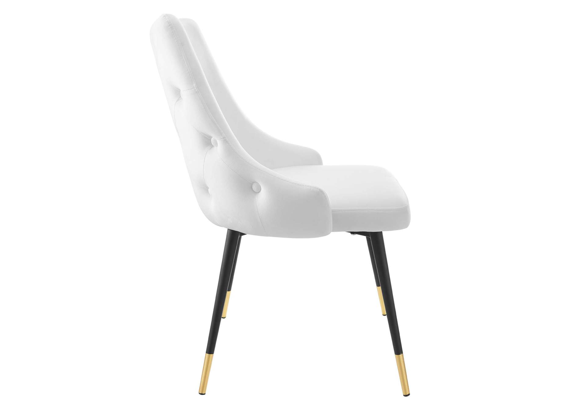 White Adorn Tufted Performance Velvet Dining Side Chair,Modway