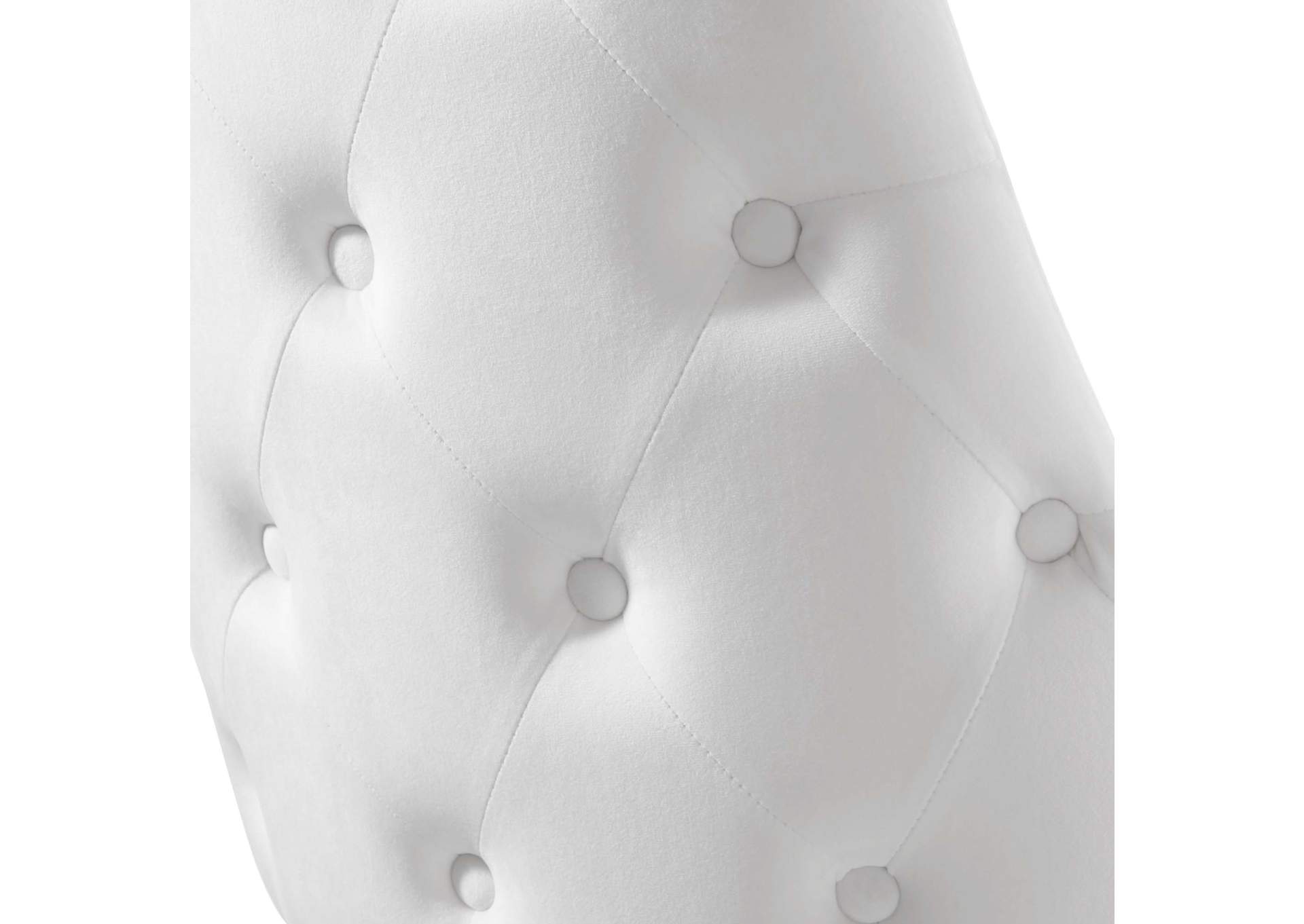 White Adorn Tufted Performance Velvet Dining Side Chair,Modway