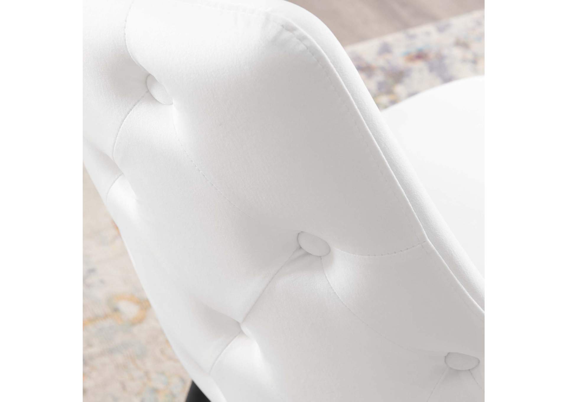 White Adorn Tufted Performance Velvet Dining Side Chair,Modway